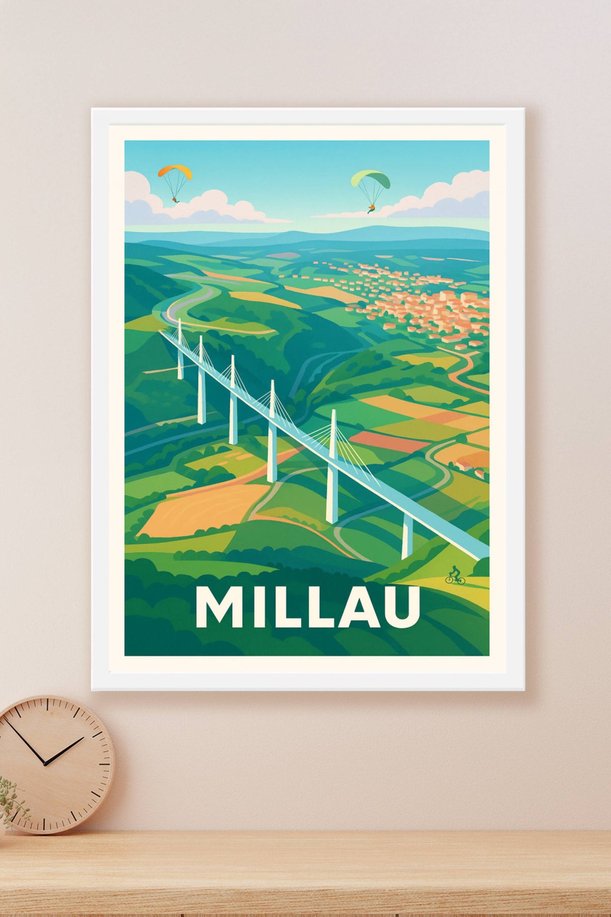 Affiche Millau — Le géant des airs entre ciel et terre · poster d'art de Millau