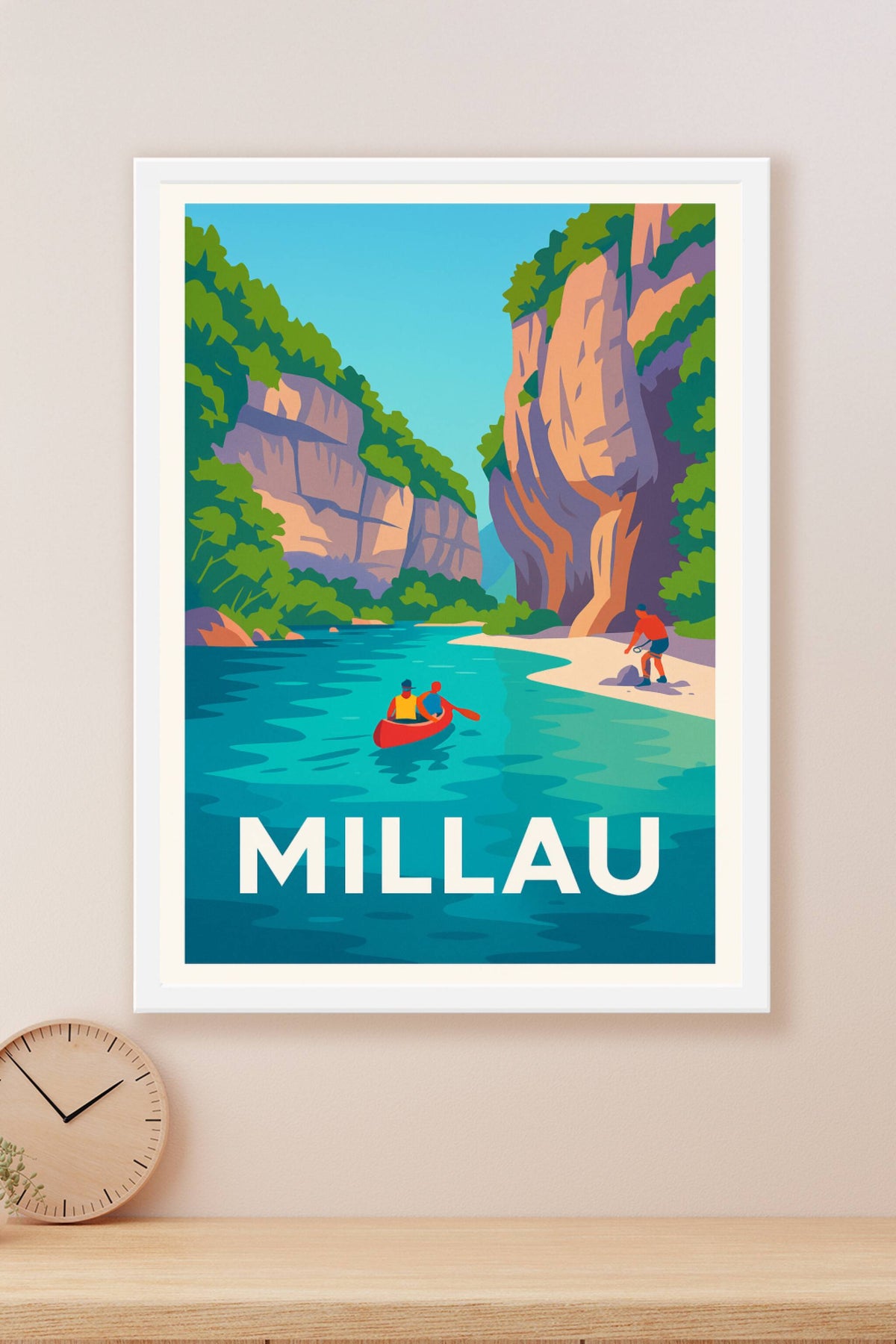 Affiche Millau — Évasion en eaux vives dans les gorges · poster d'art de Millau