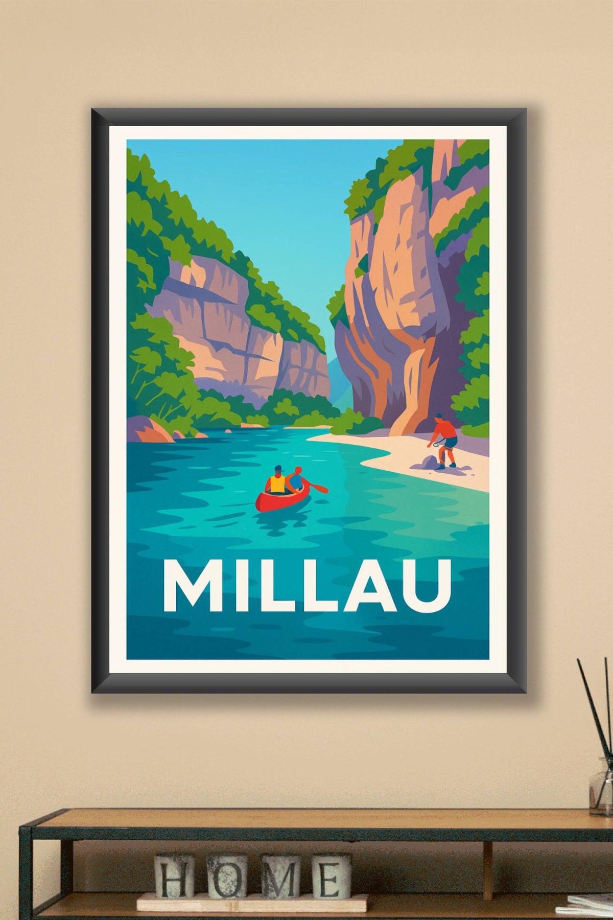 Affiche Millau — Évasion en eaux vives dans les gorges · poster d'art de Millau