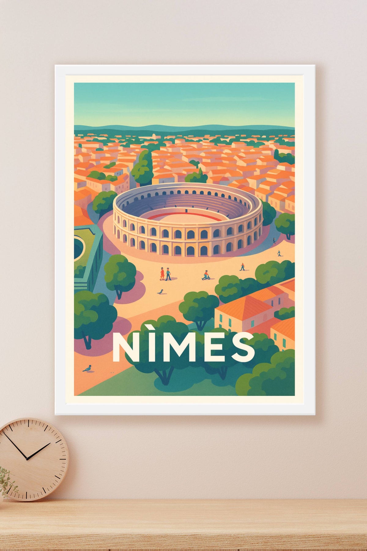 Affiche Nîmes — L’âme romaine au cœur de la Provence · poster d'art de Nîmes