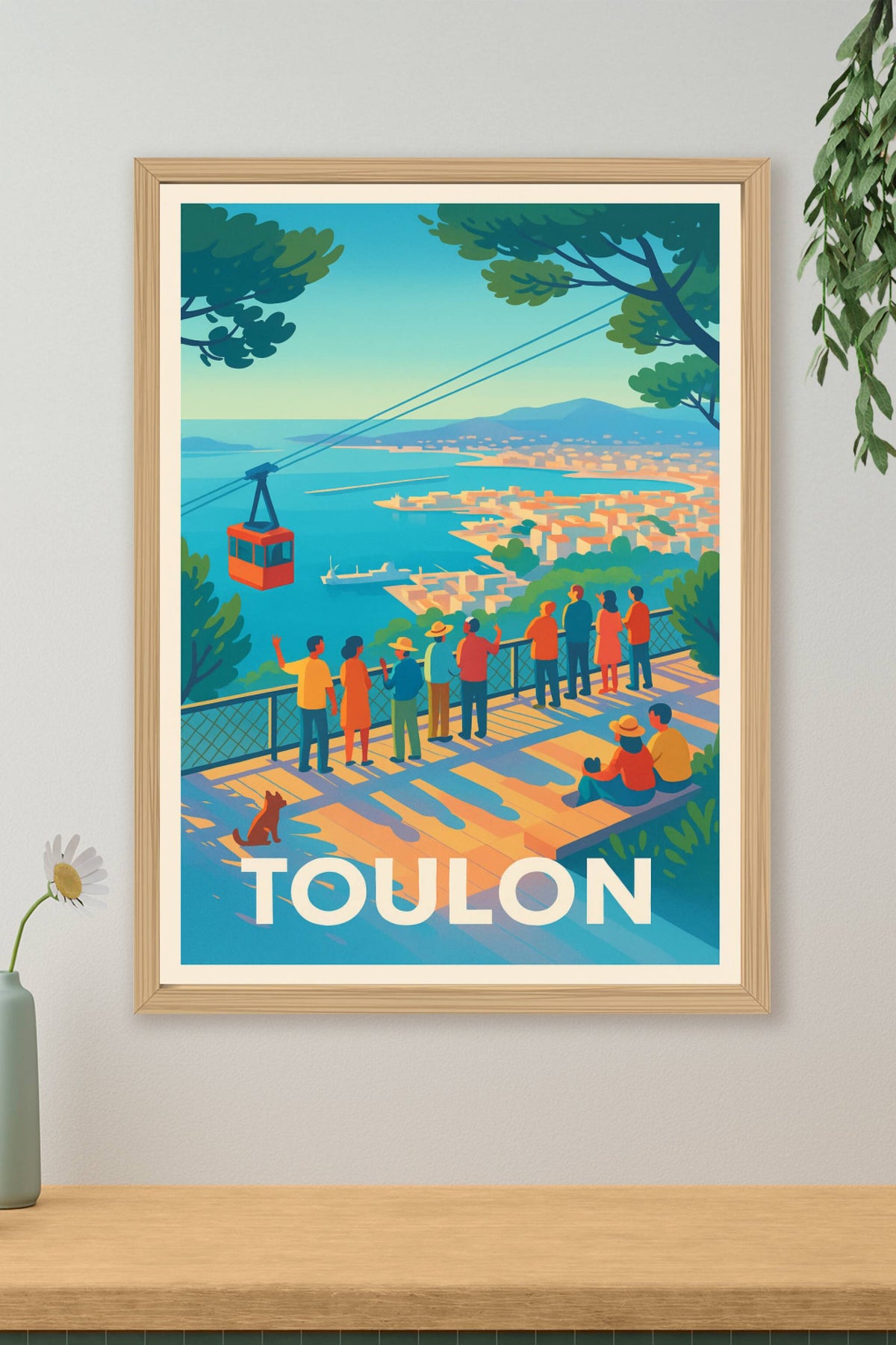 Affiche Toulon — Vue panoramique sur la Méditerranée · poster d'art de Toulon