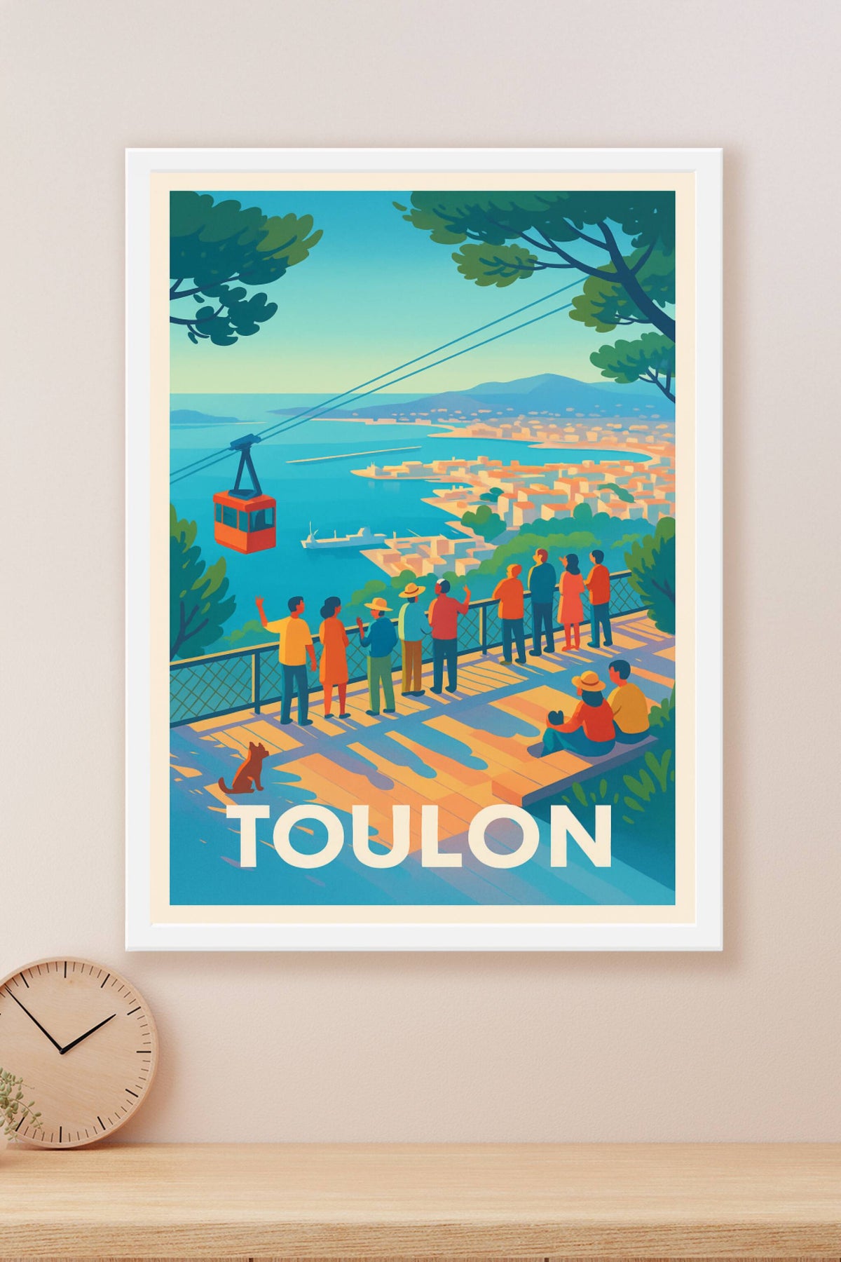 Affiche Toulon — Vue panoramique sur la Méditerranée · poster d'art de Toulon