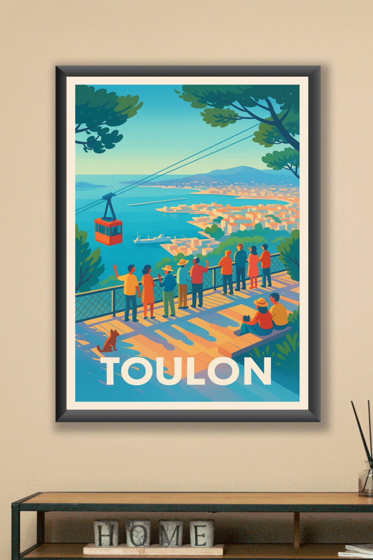 Affiche Toulon — Vue panoramique sur la Méditerranée · poster d'art de Toulon