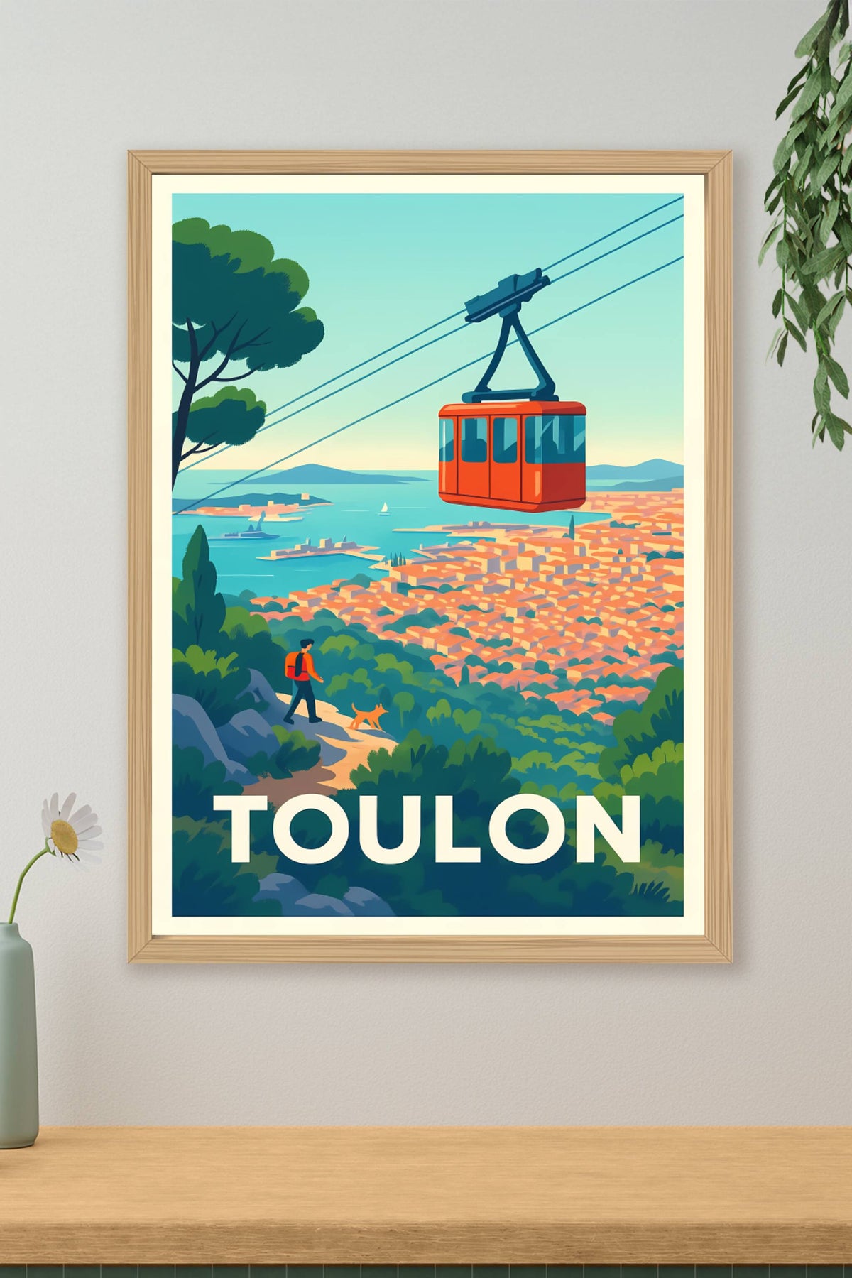 Affiche Toulon — Entre mer et montagne · poster d'art de Toulon
