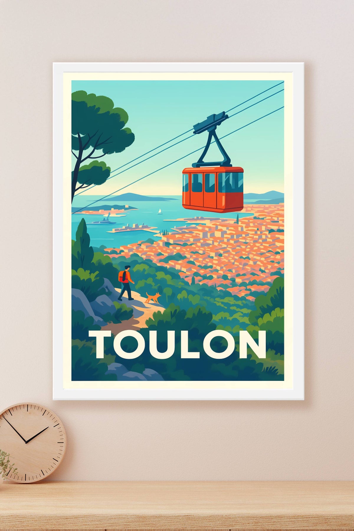 Affiche Toulon — Entre mer et montagne · poster d'art de Toulon
