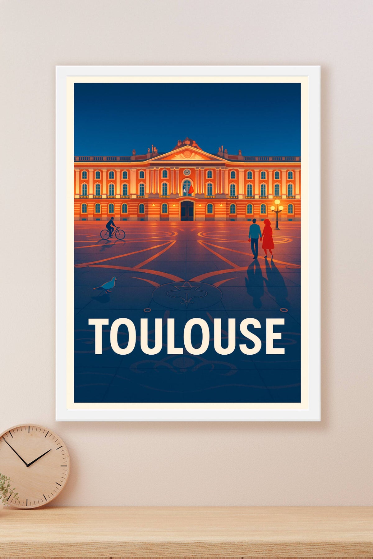 Affiche Toulouse — La Ville Rose en Lumières · poster d'art de Toulouse