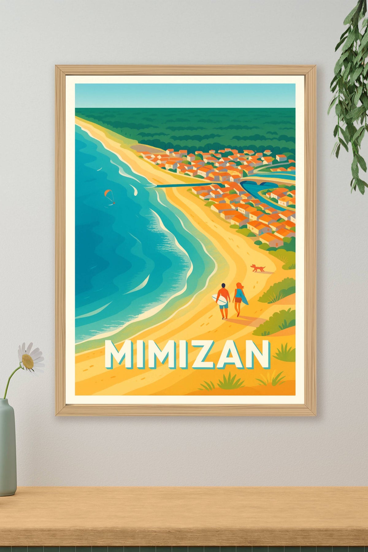 Affiche Mimizan — Évasion sur la côte landaise · poster d'art de Mimizan