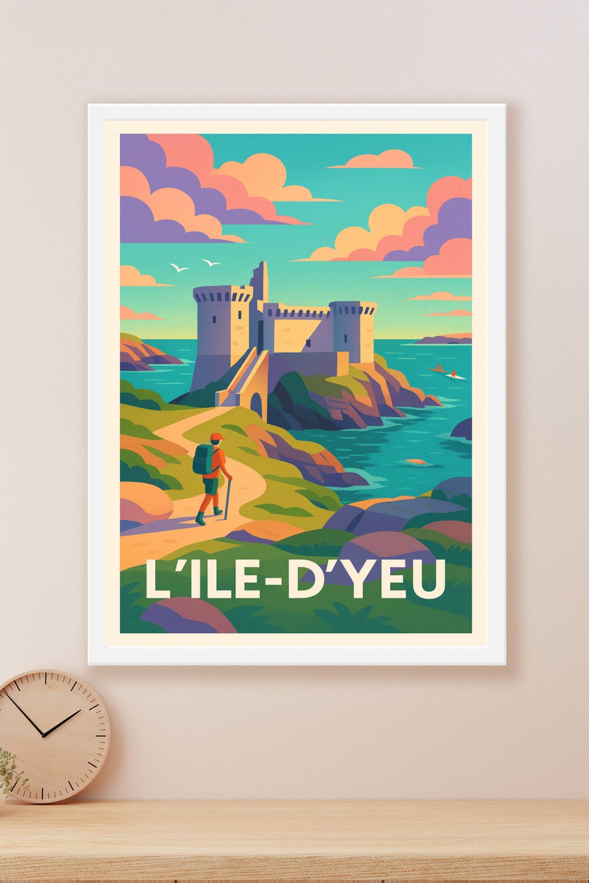 Affiche L'Île-d'Yeu — Évasion sauvage sur la côte vendéenne · poster d'art de L'Île-d'Yeu