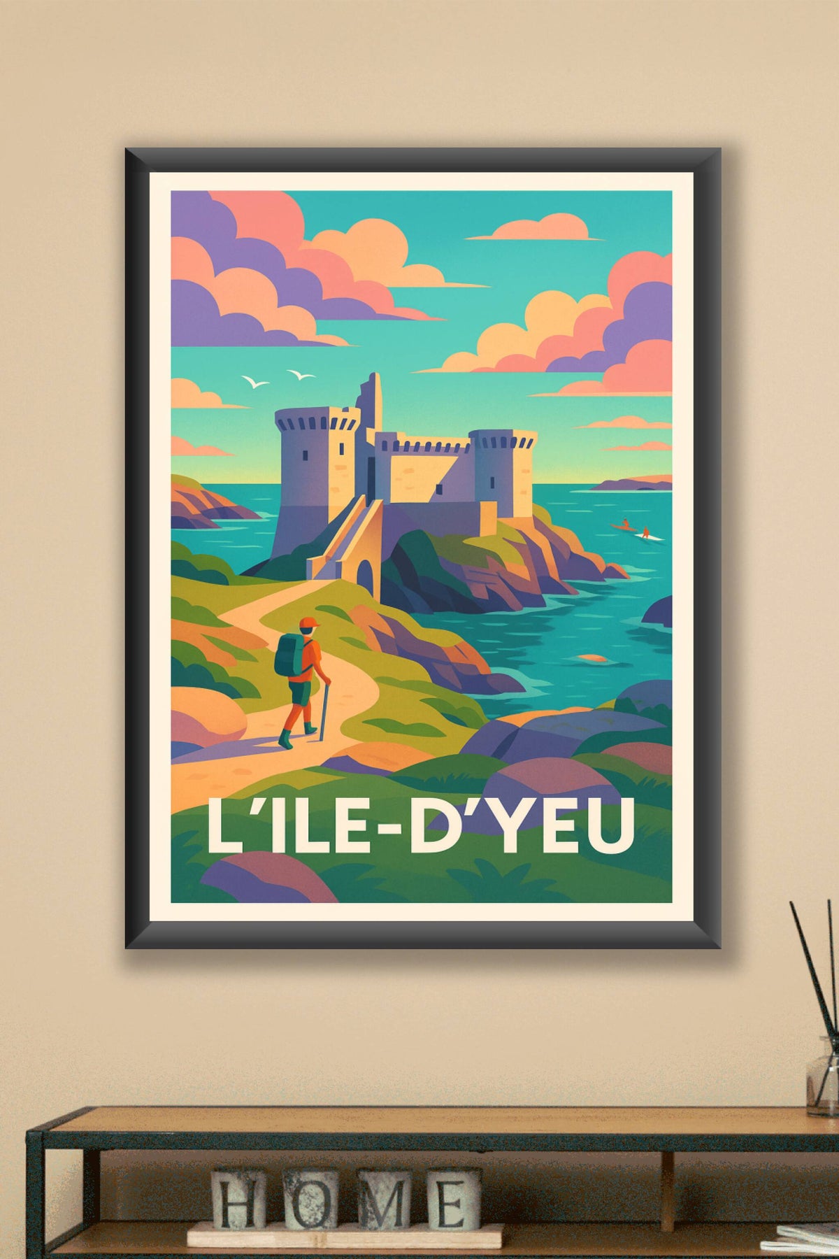 Affiche L'Île-d'Yeu — Évasion sauvage sur la côte vendéenne · poster d'art de L'Île-d'Yeu