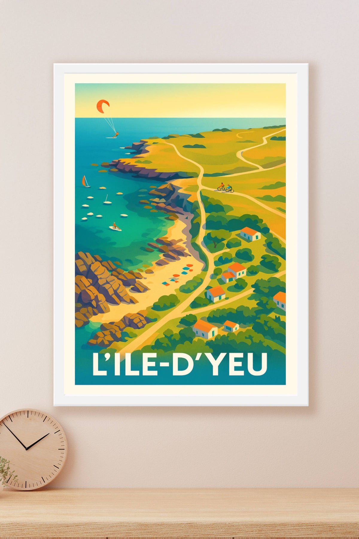 Affiche L'Île-d'Yeu — Évasion nature sur la côte vendéenne · poster d'art de L'Île-d'Yeu