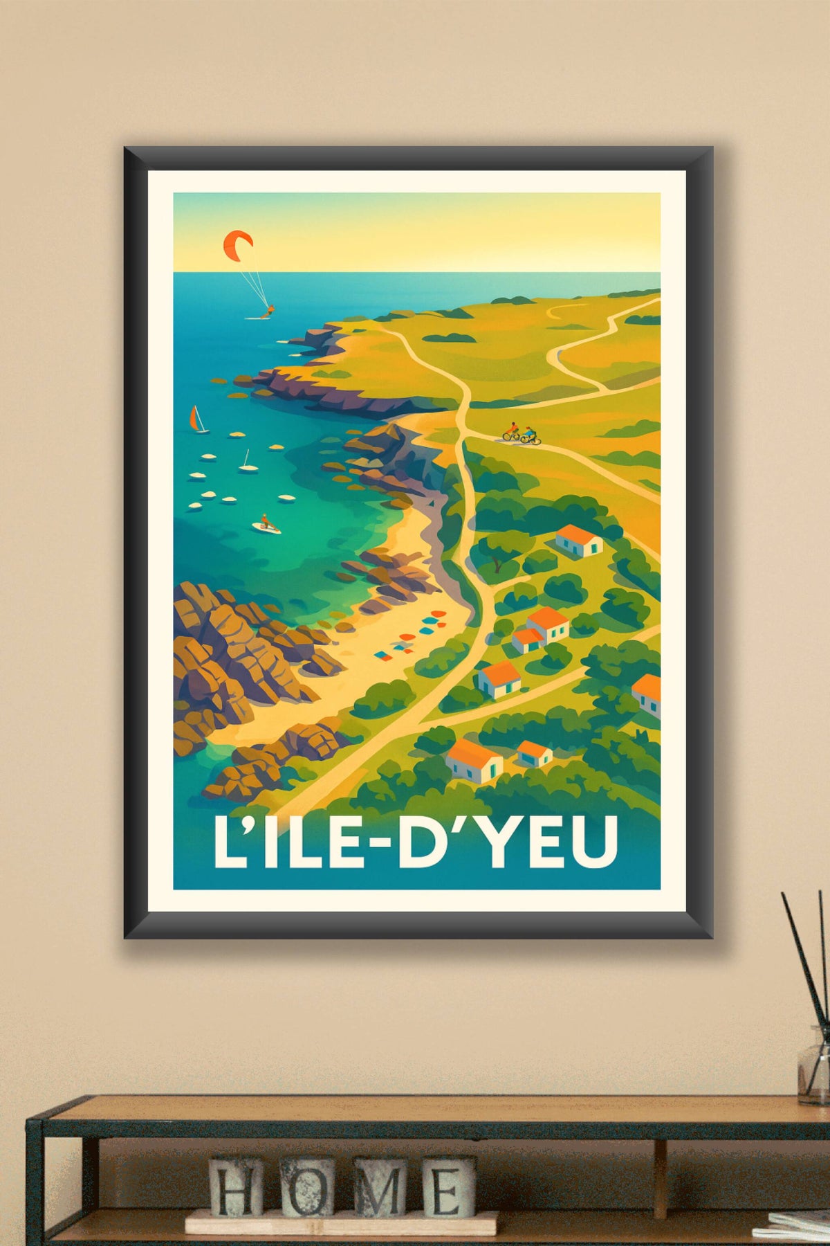 Affiche L'Île-d'Yeu — Évasion nature sur la côte vendéenne · poster d'art de L'Île-d'Yeu