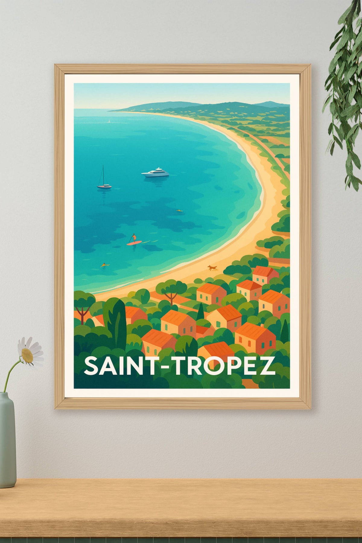 Affiche Saint-Tropez — Évasion Méditerranéenne · poster d'art de Saint-Tropez