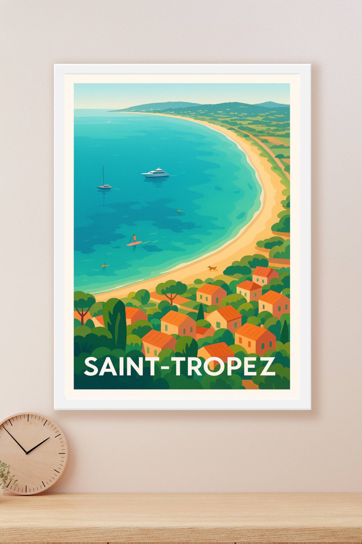 Affiche Saint-Tropez — Évasion Méditerranéenne · poster d'art de Saint-Tropez