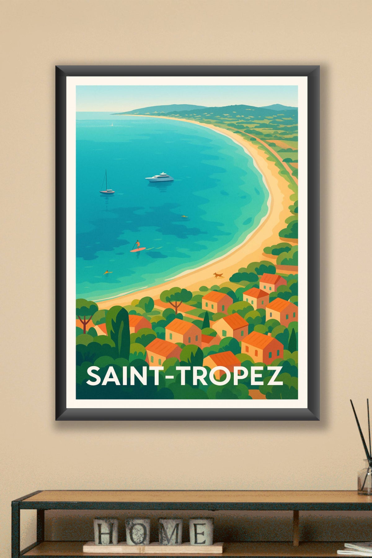 Affiche Saint-Tropez — Évasion Méditerranéenne · poster d'art de Saint-Tropez