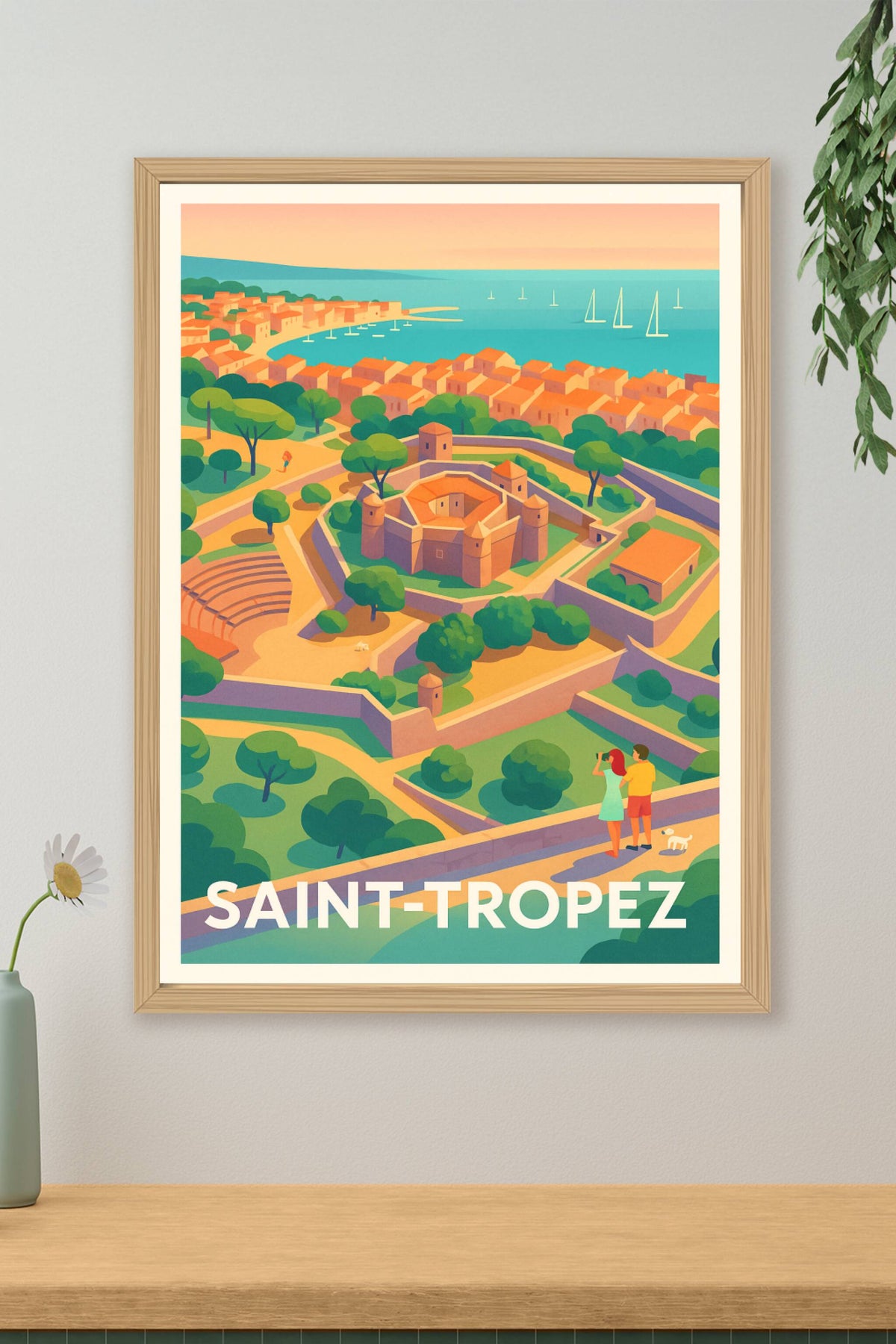 Affiche Saint-Tropez — Charme Méditerranéen et Histoire Fortifiée · poster d'art de Saint-Tropez