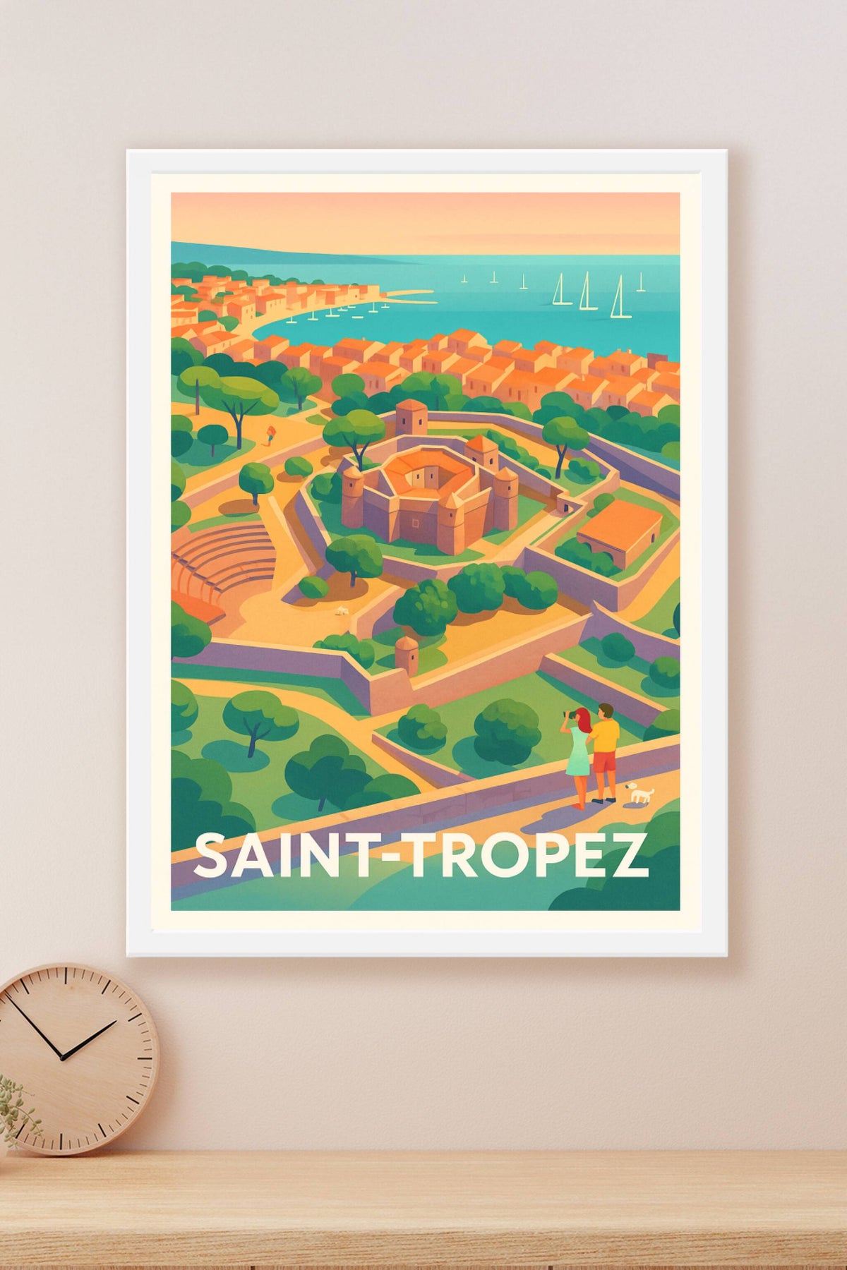 Affiche Saint-Tropez — Charme Méditerranéen et Histoire Fortifiée · poster d'art de Saint-Tropez