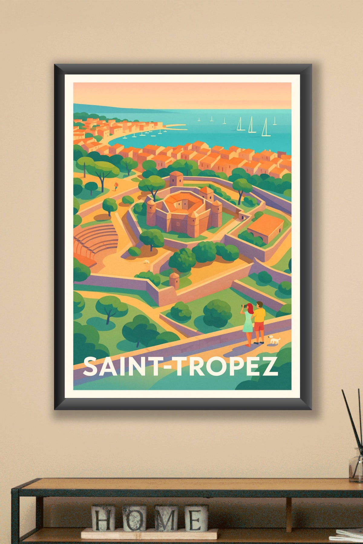 Affiche Saint-Tropez — Charme Méditerranéen et Histoire Fortifiée · poster d'art de Saint-Tropez
