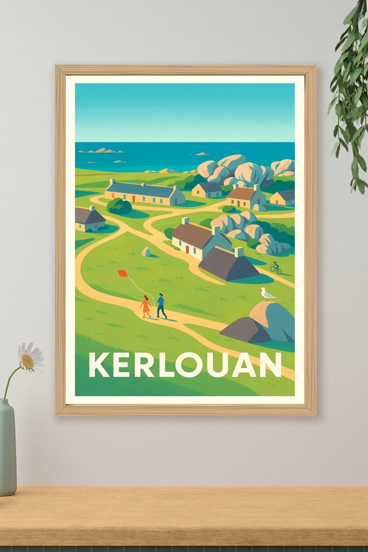 Affiche Kerlouan — Douceur de vivre en bord de mer · poster d'art de Kerlouan