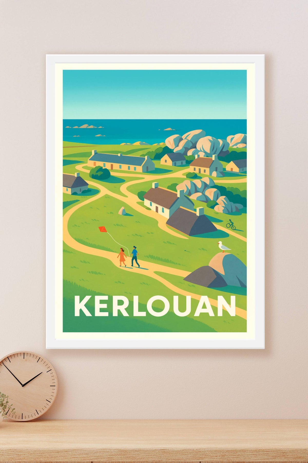 Affiche Kerlouan — Douceur de vivre en bord de mer · poster d'art de Kerlouan