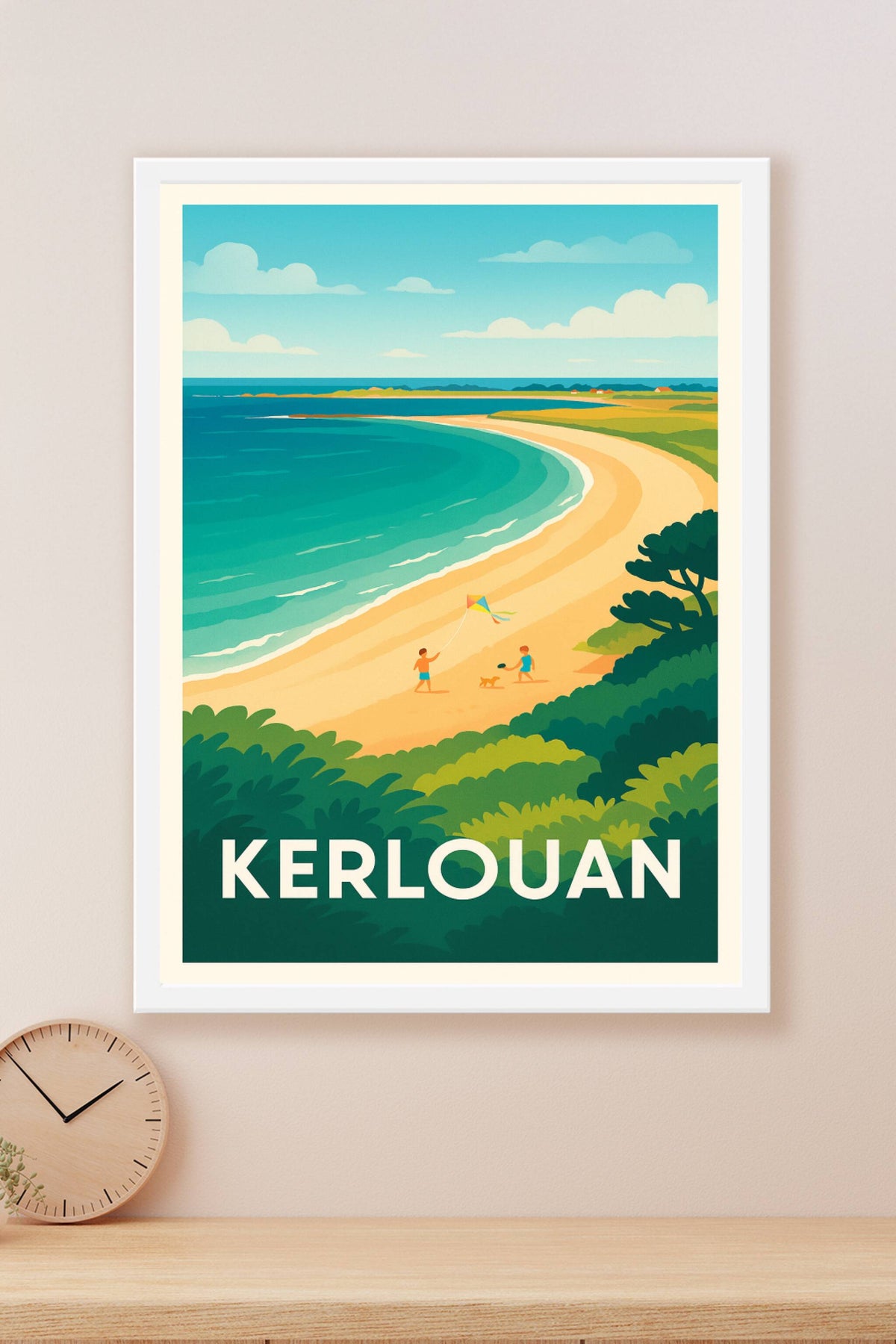 Affiche Kerlouan — Évasion en famille sur la côte bretonne · poster d'art de Kerlouan