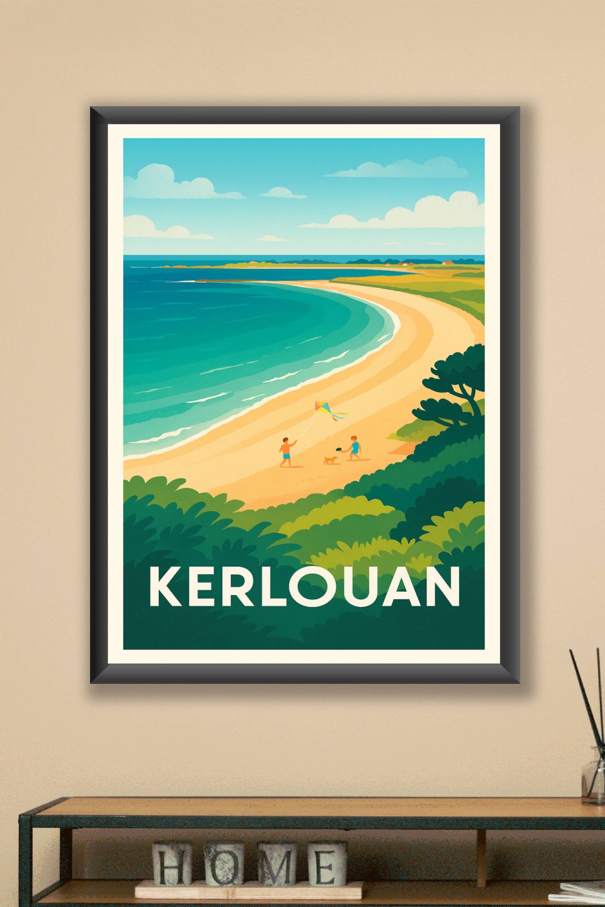 Affiche Kerlouan — Évasion en famille sur la côte bretonne · poster d'art de Kerlouan