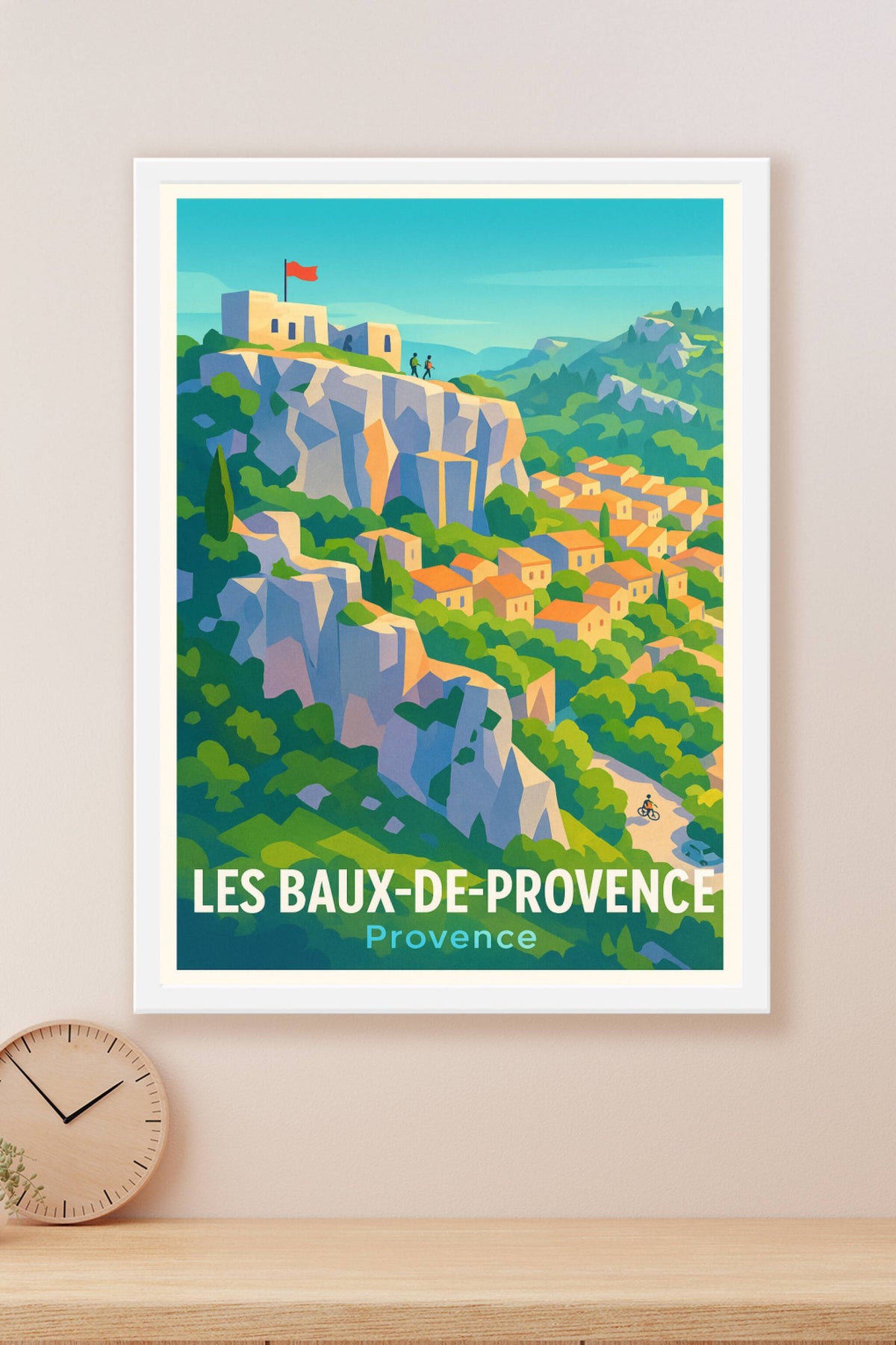 Affiche Les Baux-de-Provence — Village perché au cœur de la nature · poster d'art de Les Baux-de-Provence