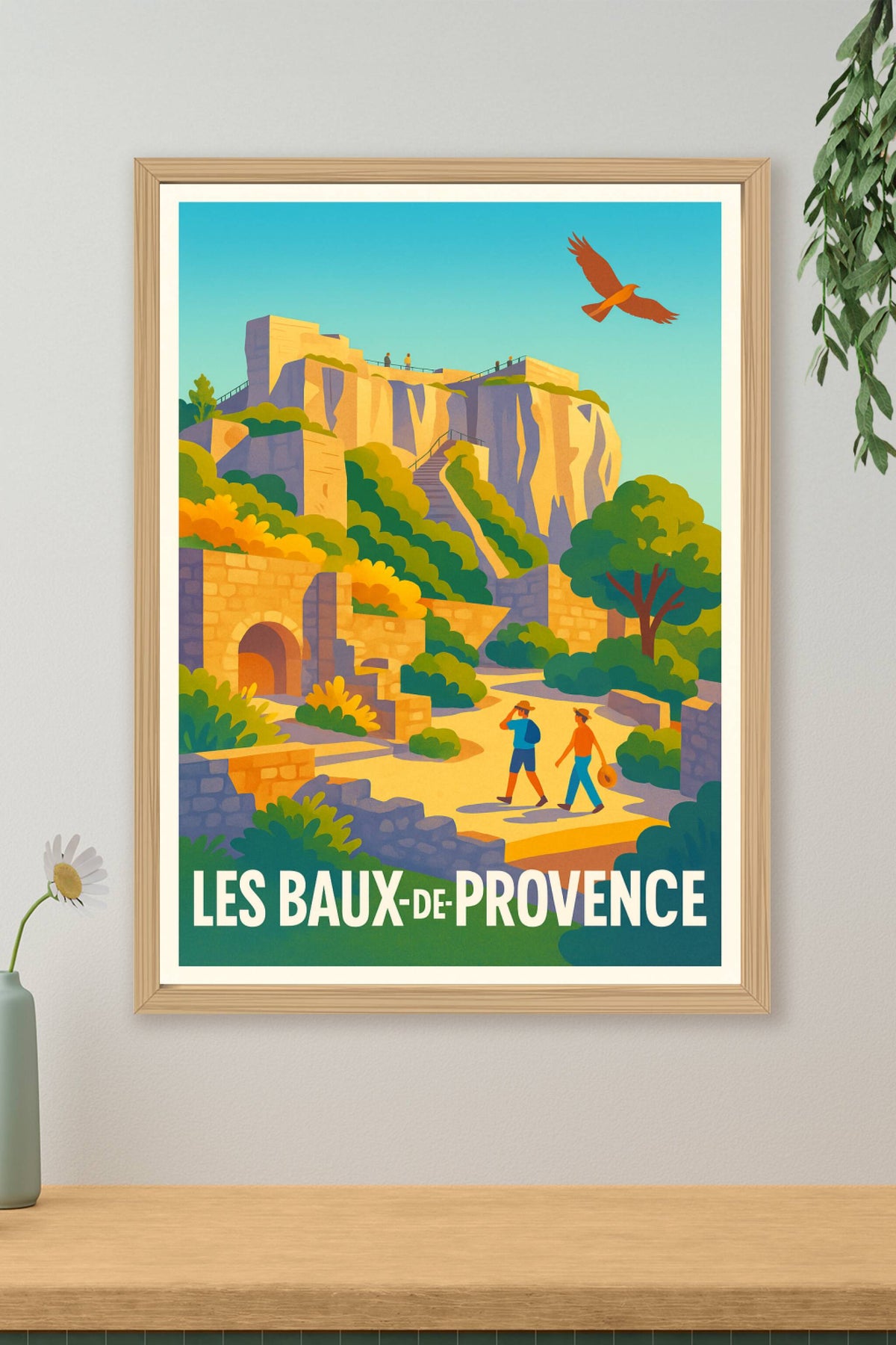 Affiche Les Baux-de-Provence — Entre Histoire et Soleil · poster d'art de Les Baux-de-Provence
