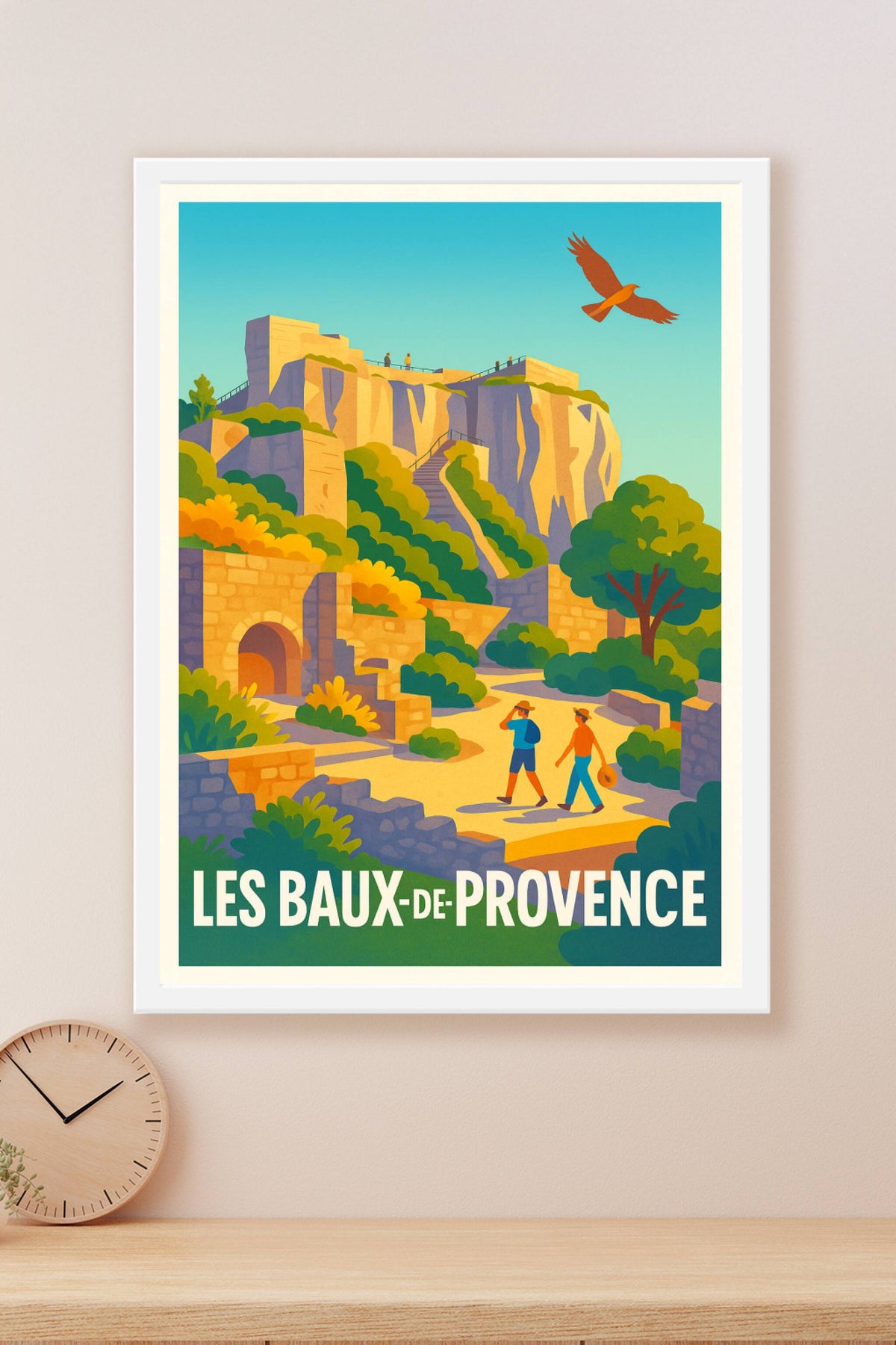 Affiche Les Baux-de-Provence — Entre Histoire et Soleil · poster d'art de Les Baux-de-Provence