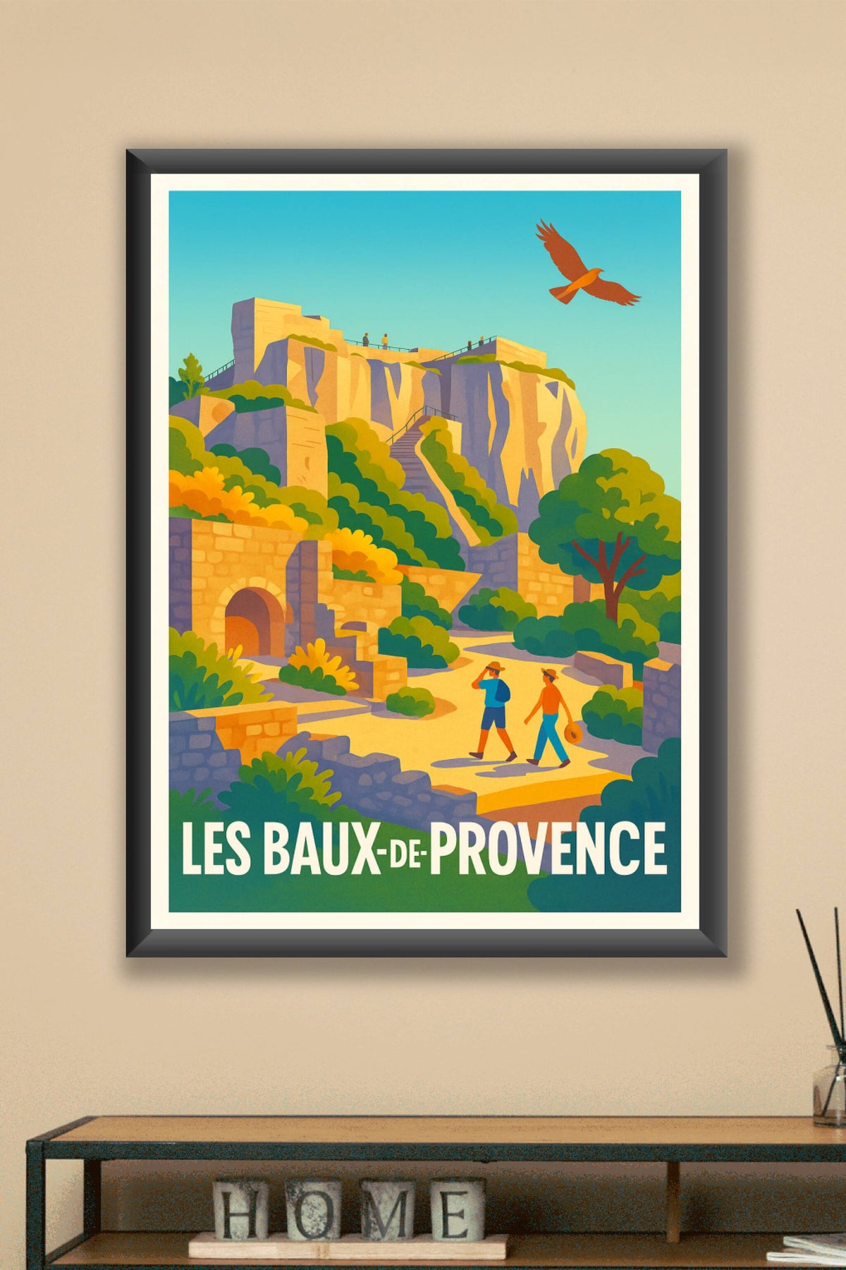 Affiche Les Baux-de-Provence — Entre Histoire et Soleil · poster d'art de Les Baux-de-Provence