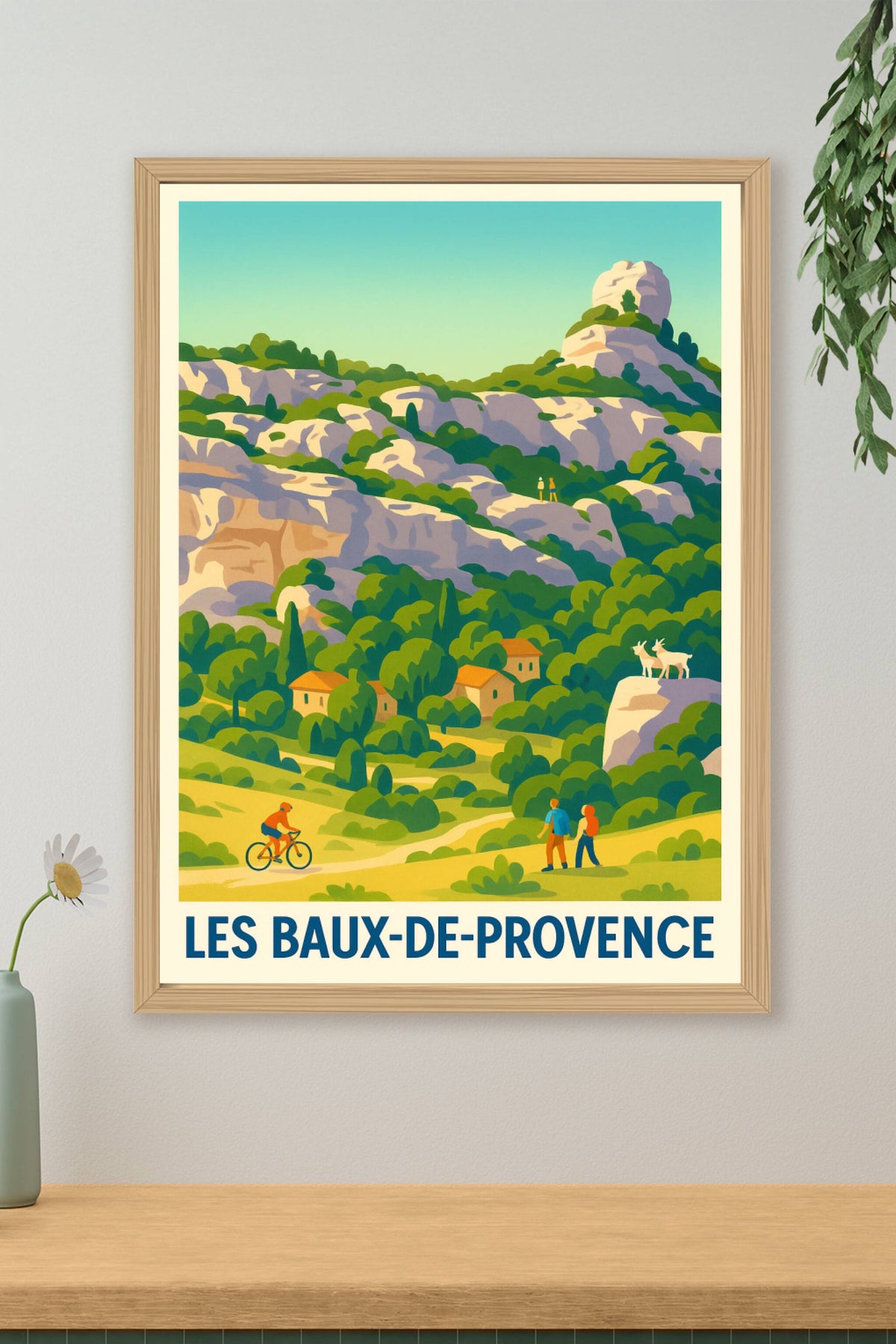 Affiche Les Baux-de-Provence — Évasion au cœur des Alpilles · poster d'art de Les Baux-de-Provence