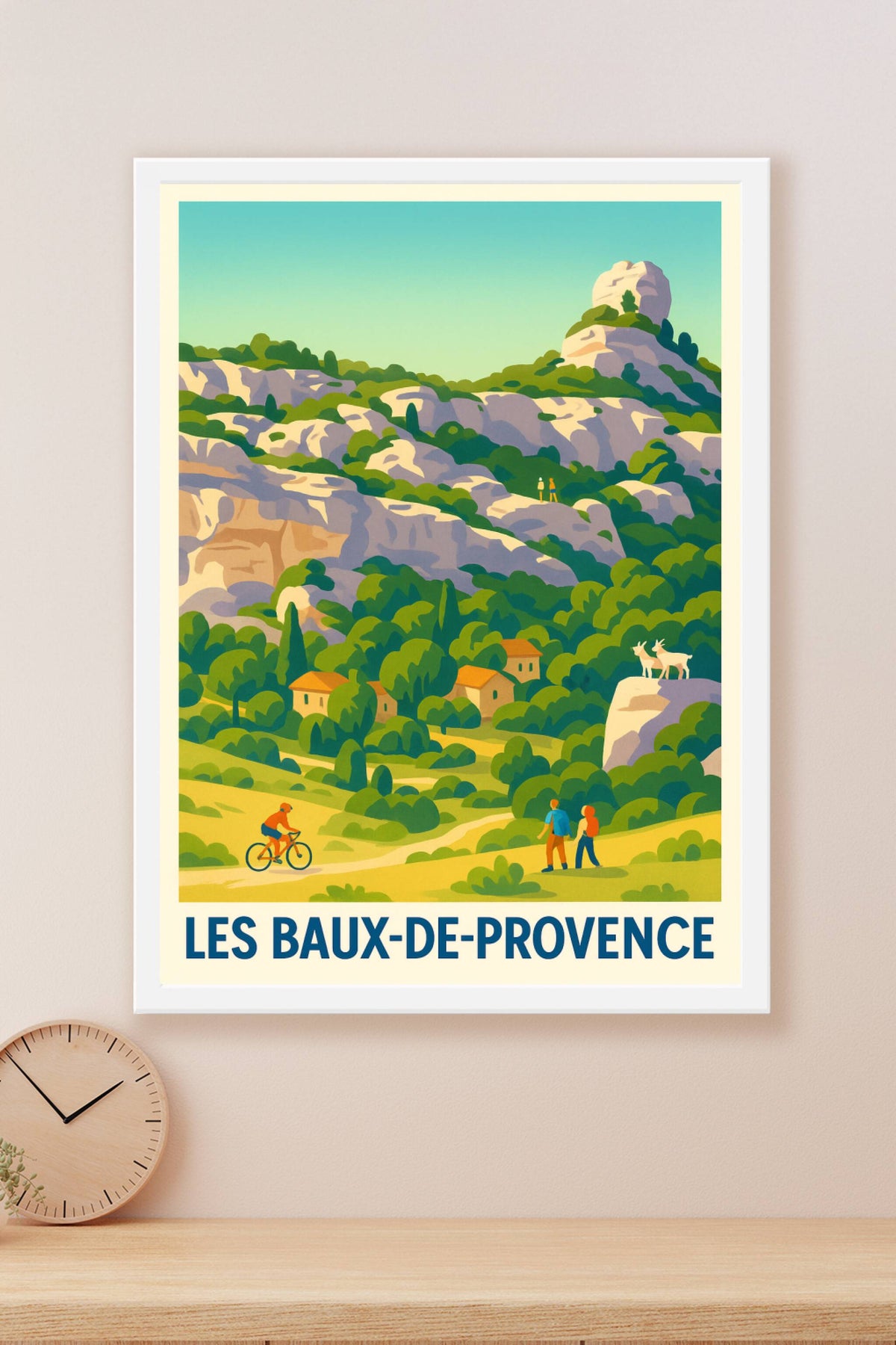 Affiche Les Baux-de-Provence — Évasion au cœur des Alpilles · poster d'art de Les Baux-de-Provence