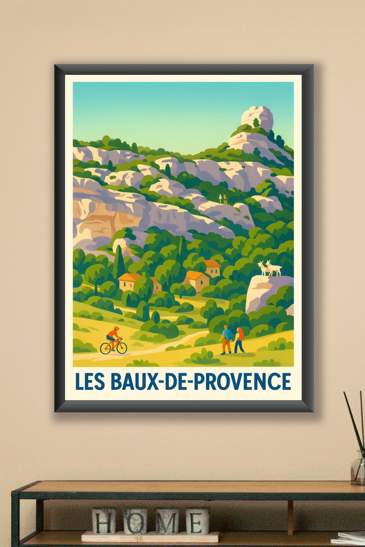 Affiche Les Baux-de-Provence — Évasion au cœur des Alpilles · poster d'art de Les Baux-de-Provence