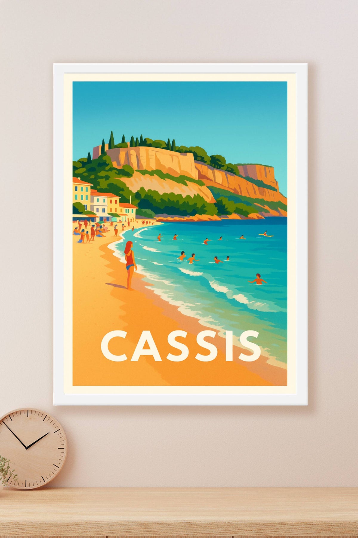 Affiche Cassis — Douceur d’été sur la plage · poster d'art de Cassis
