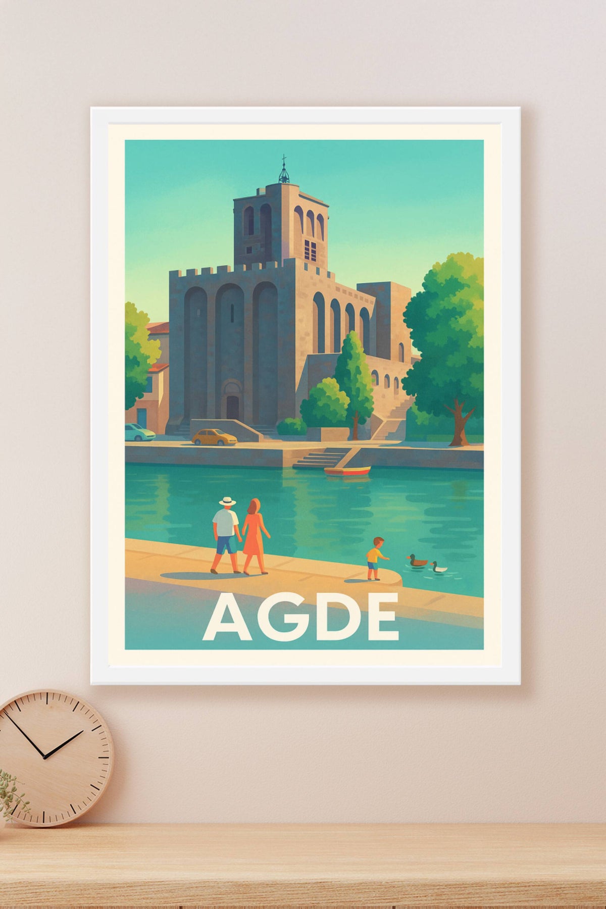 Affiche Agde — Balade au fil du fleuve · poster d'art de Agde
