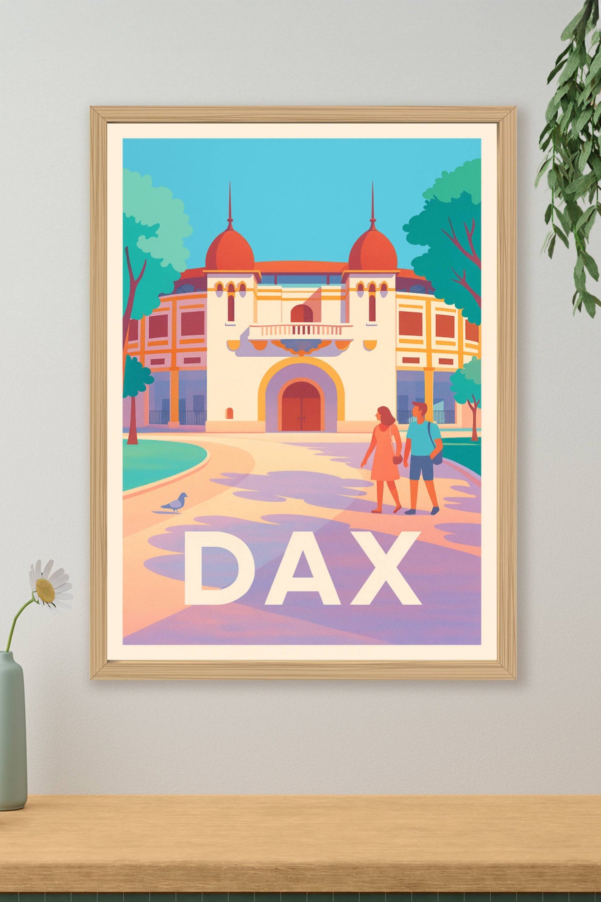 Affiche Dax — Charme et élégance au cœur de la ville · poster d'art de Dax