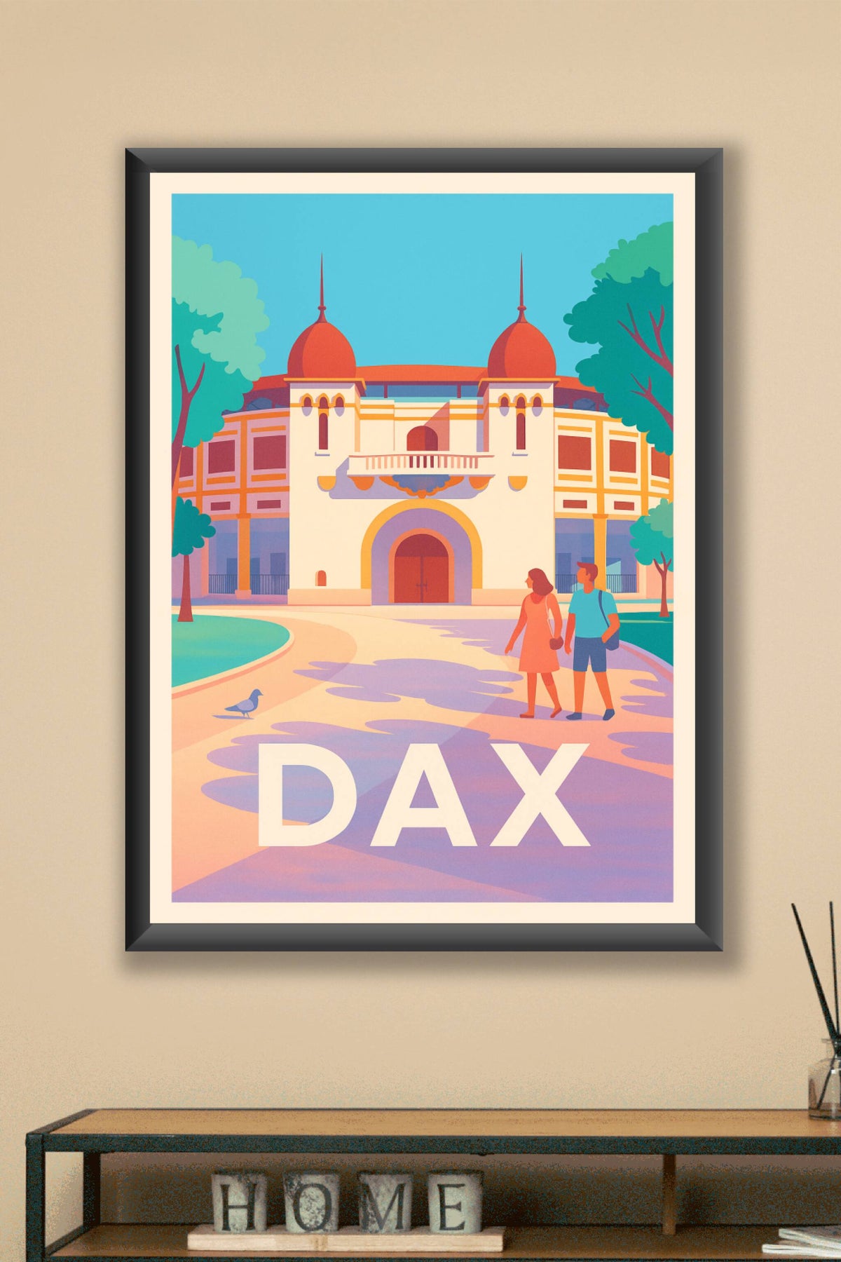 Affiche Dax — Charme et élégance au cœur de la ville · poster d'art de Dax