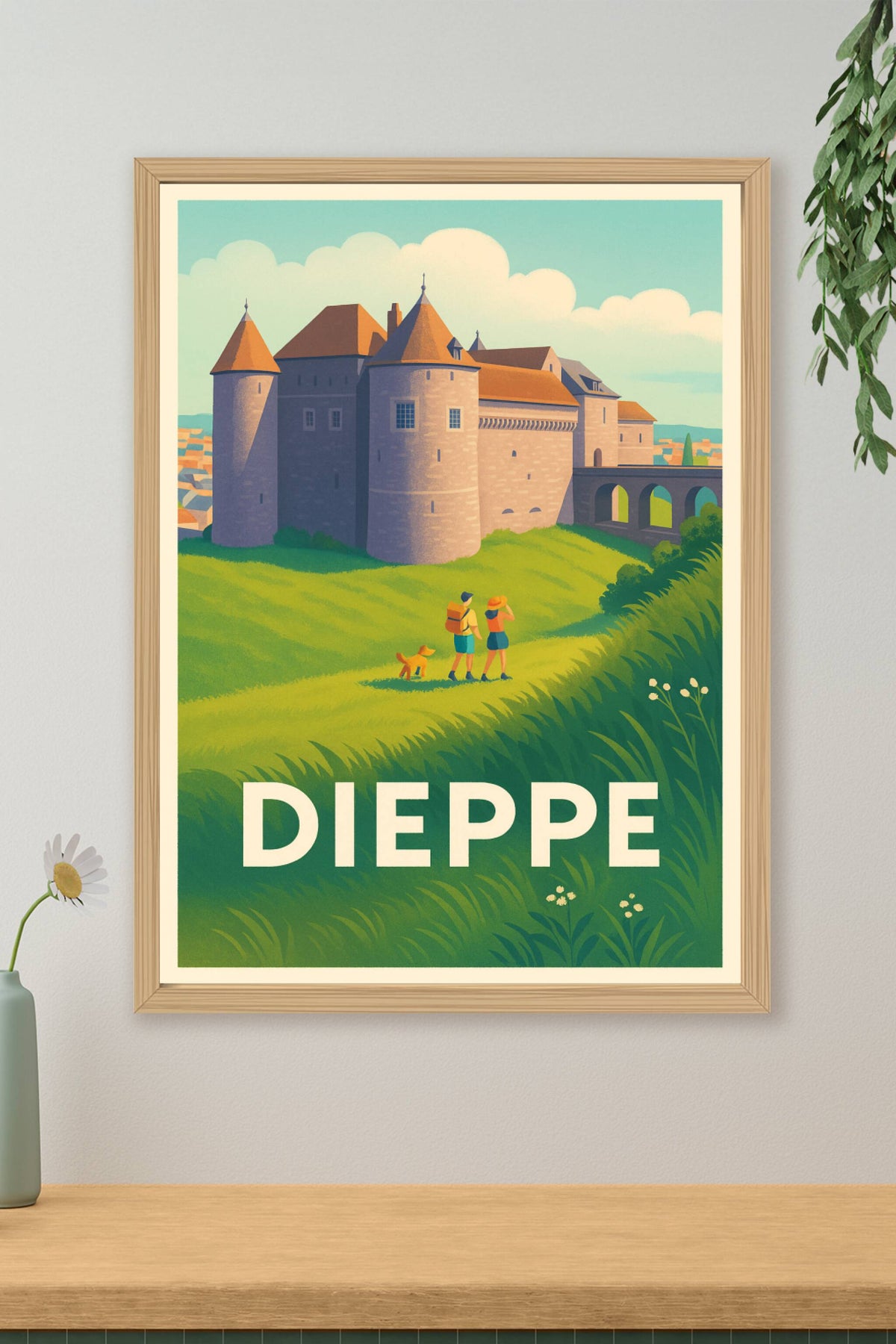 Affiche Dieppe — Charme côtier et architecture typique · poster d'art de Dieppe