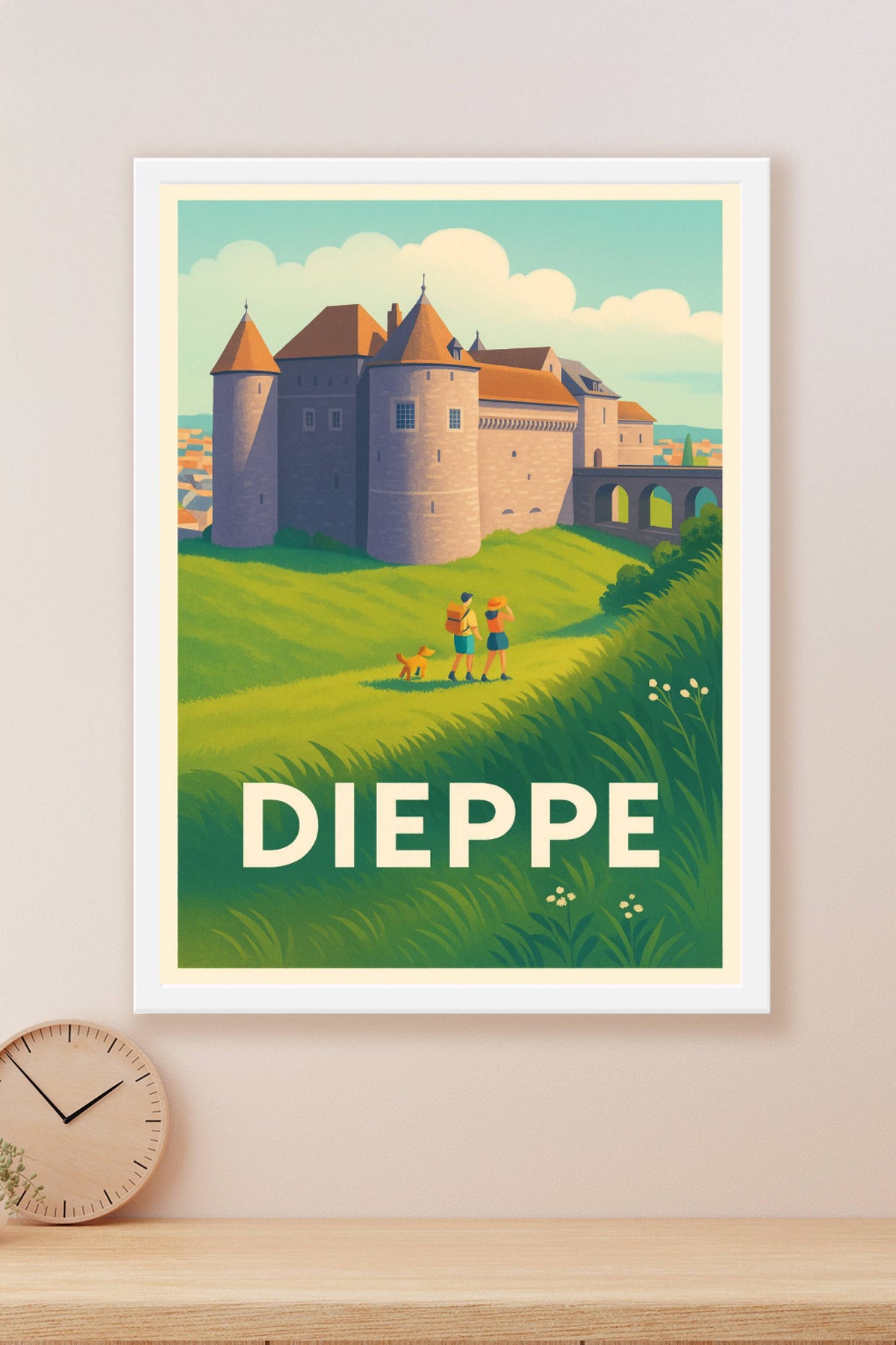 Affiche Dieppe — Charme côtier et architecture typique · poster d'art de Dieppe