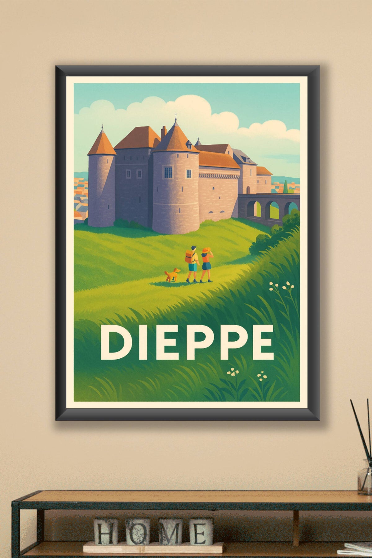Affiche Dieppe — Charme côtier et architecture typique · poster d'art de Dieppe