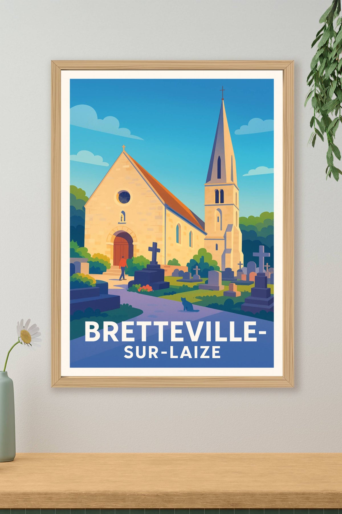 Affiche Bretteville-sur-Laize — Charme paisible et patrimoine · poster d'art de Bretteville-sur-Laize