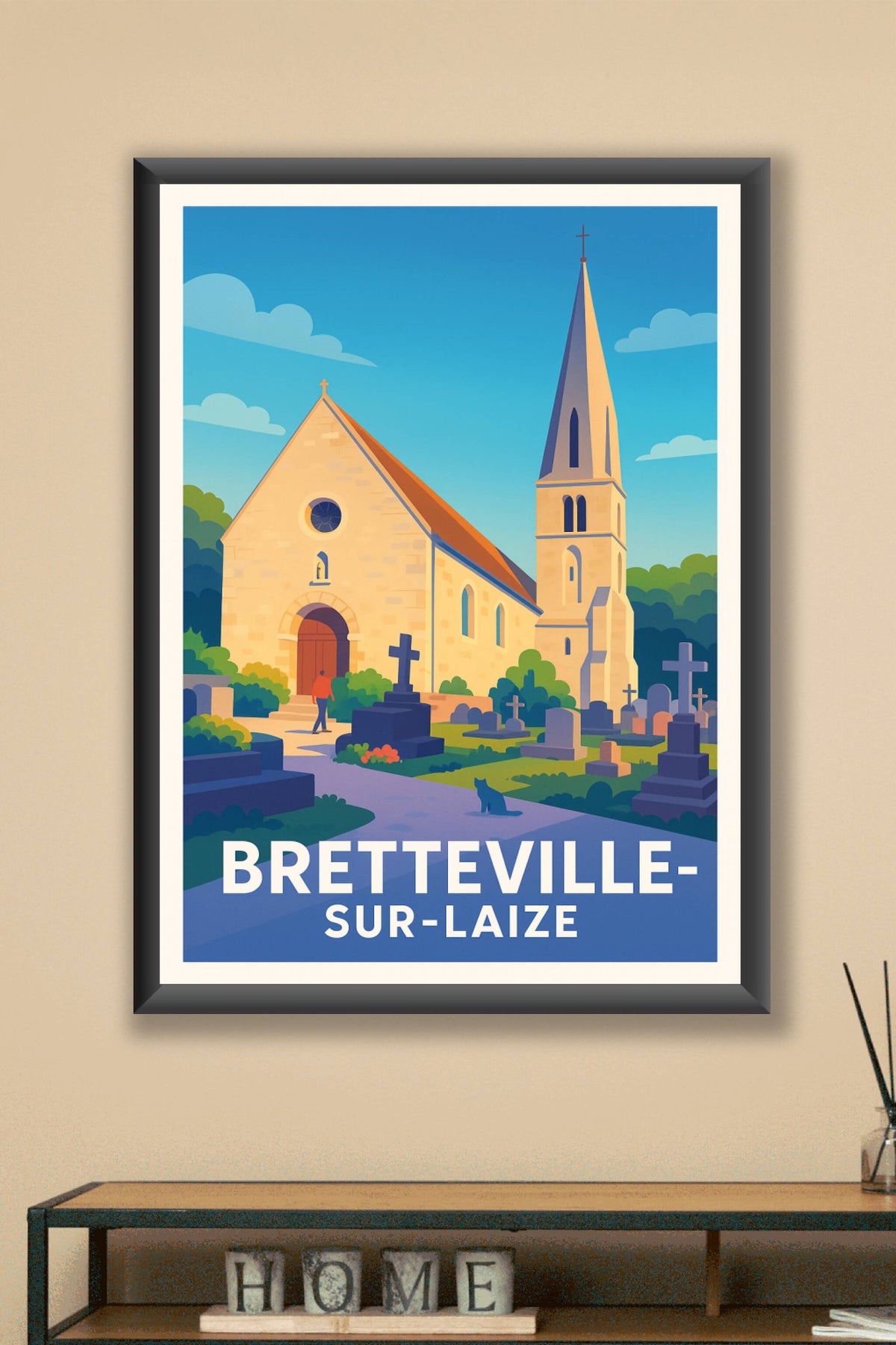 Affiche Bretteville-sur-Laize — Charme paisible et patrimoine · poster d'art de Bretteville-sur-Laize