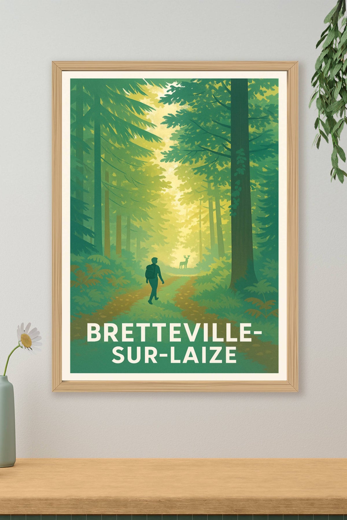Affiche Bretteville-sur-Laize — Promenade enchantée en forêt · poster d'art de Bretteville-sur-Laize