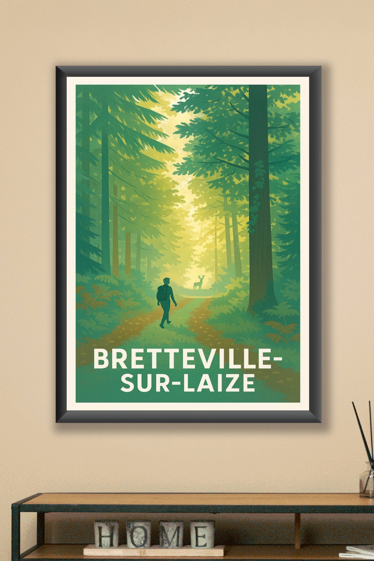 Affiche Bretteville-sur-Laize — Promenade enchantée en forêt · poster d'art de Bretteville-sur-Laize