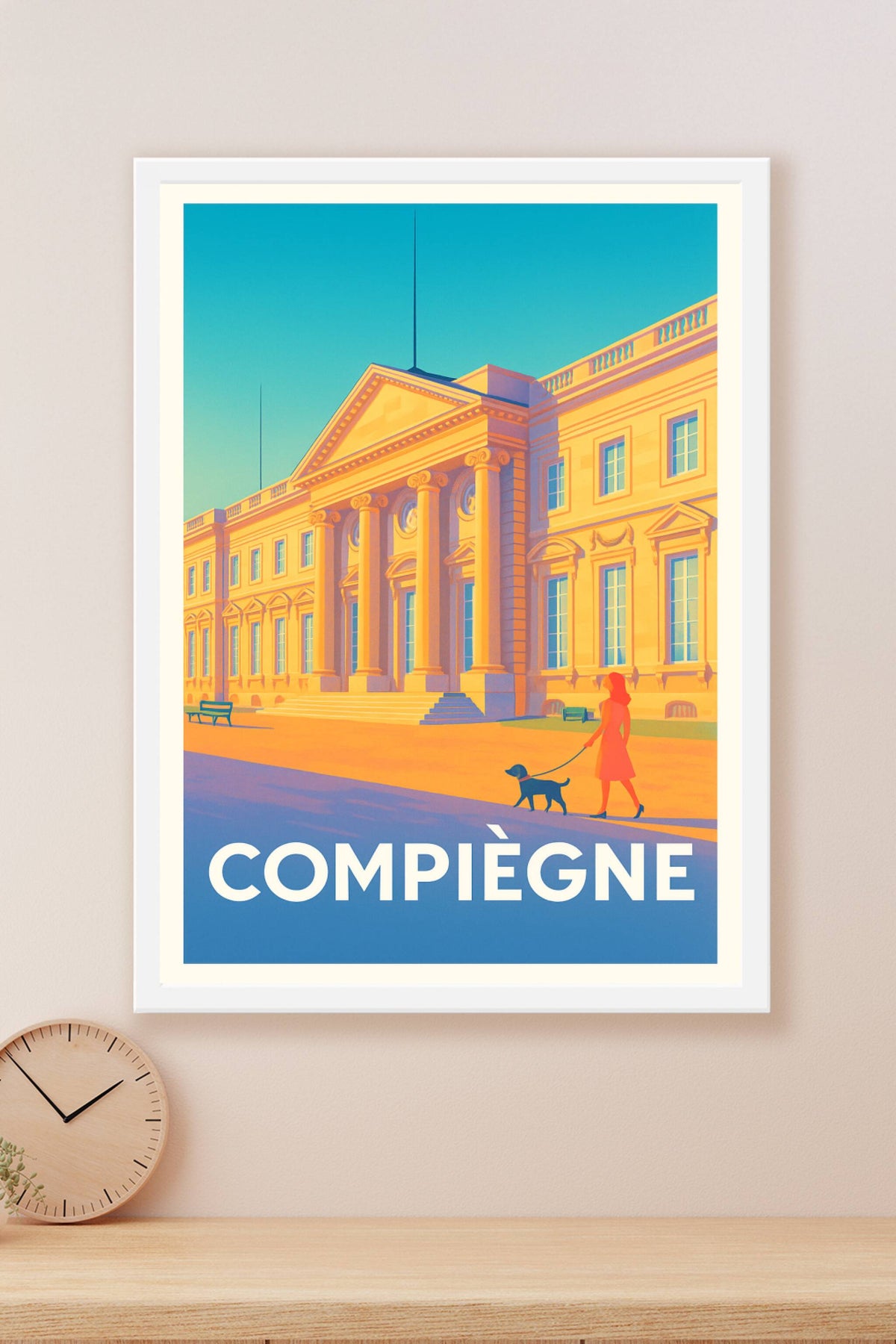 Affiche Compiègne — Élégance et histoire au cœur de la ville · poster d'art de Compiègne
