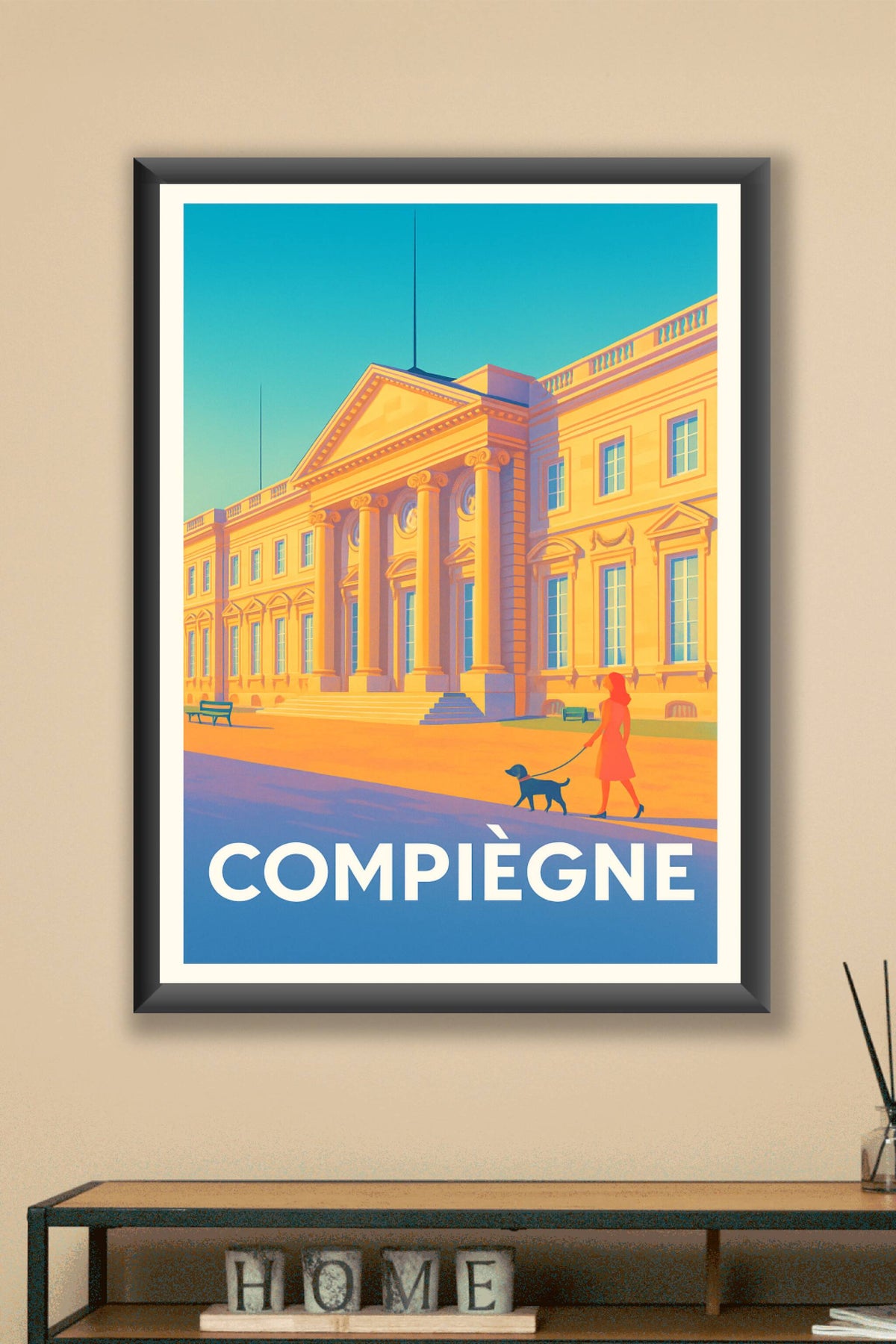 Affiche Compiègne — Élégance et histoire au cœur de la ville · poster d'art de Compiègne