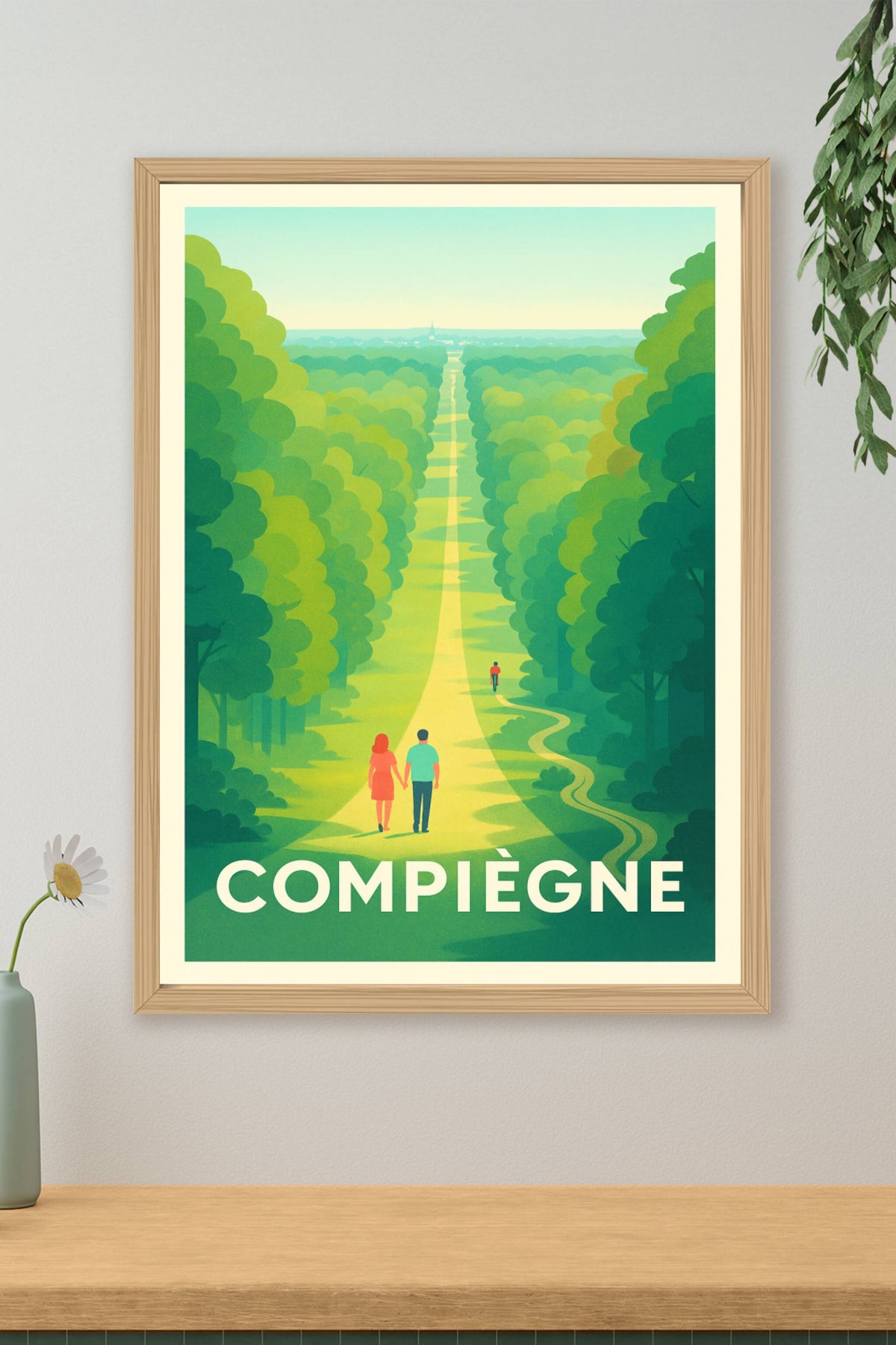 Affiche Compiègne — Élégance et patrimoine au rendez-vous · poster d'art de Compiègne