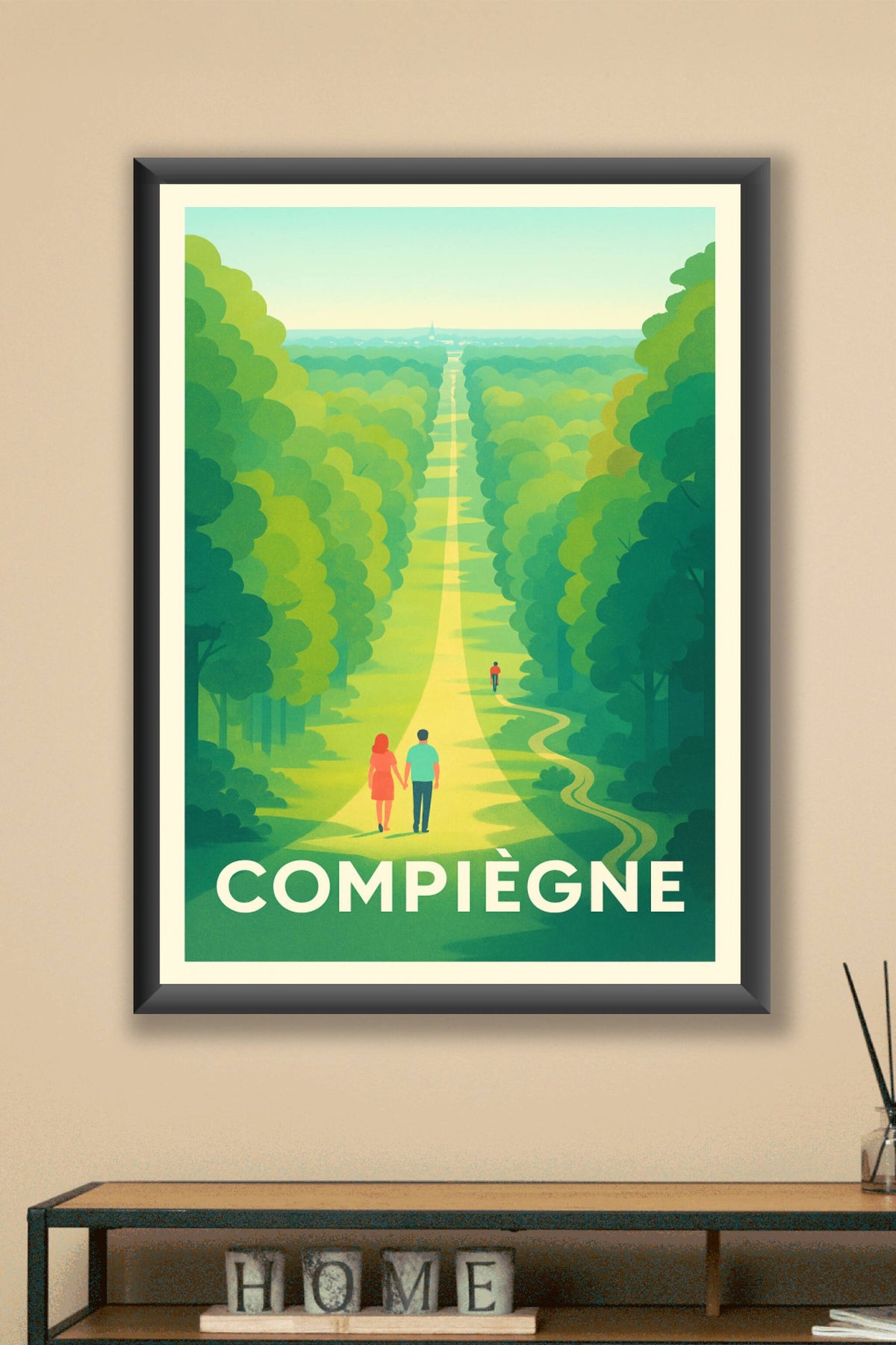 Affiche Compiègne — Élégance et patrimoine au rendez-vous · poster d'art de Compiègne