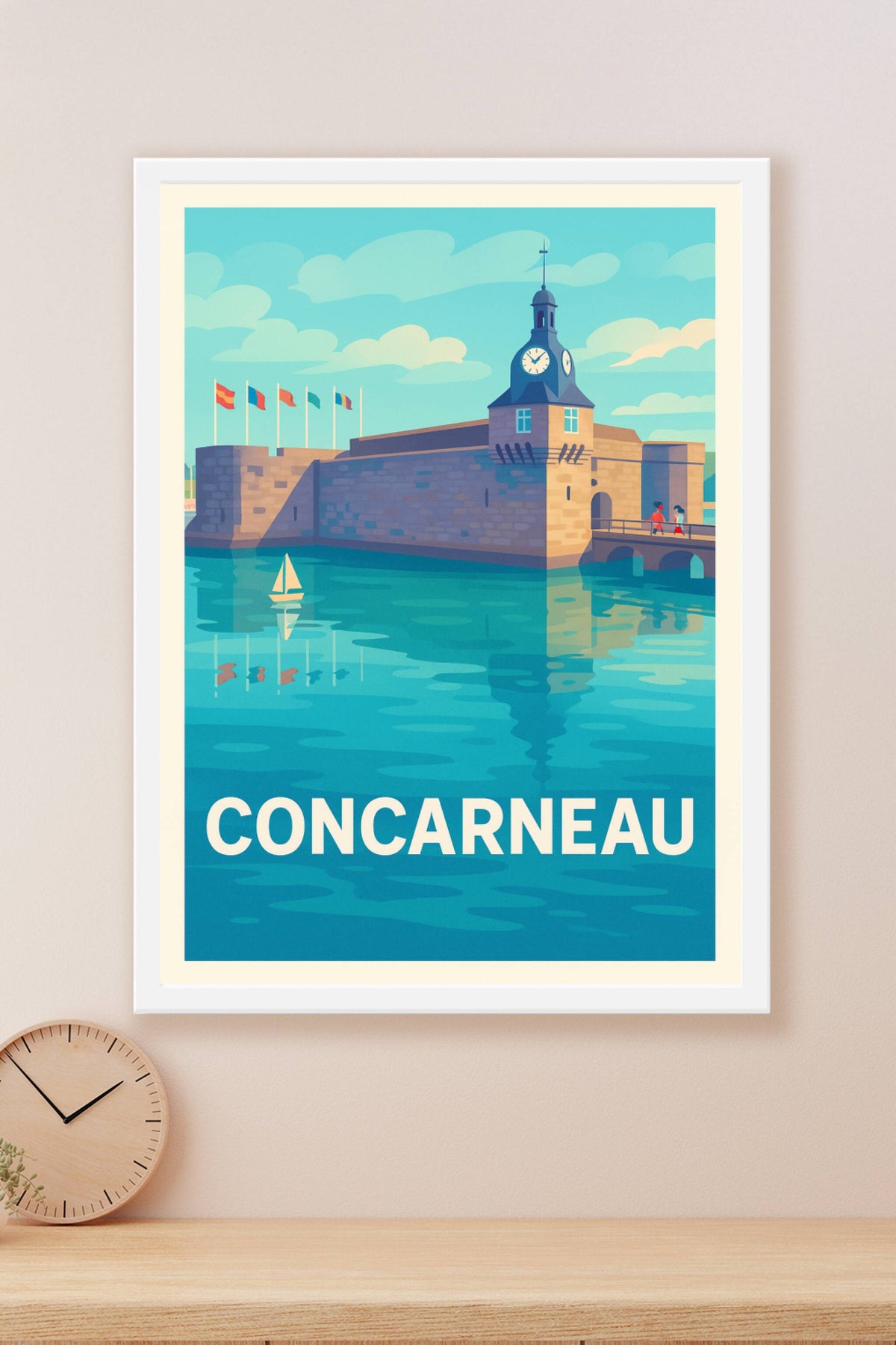Affiche Concarneau — Charme intemporel du port historique · poster d'art de Concarneau