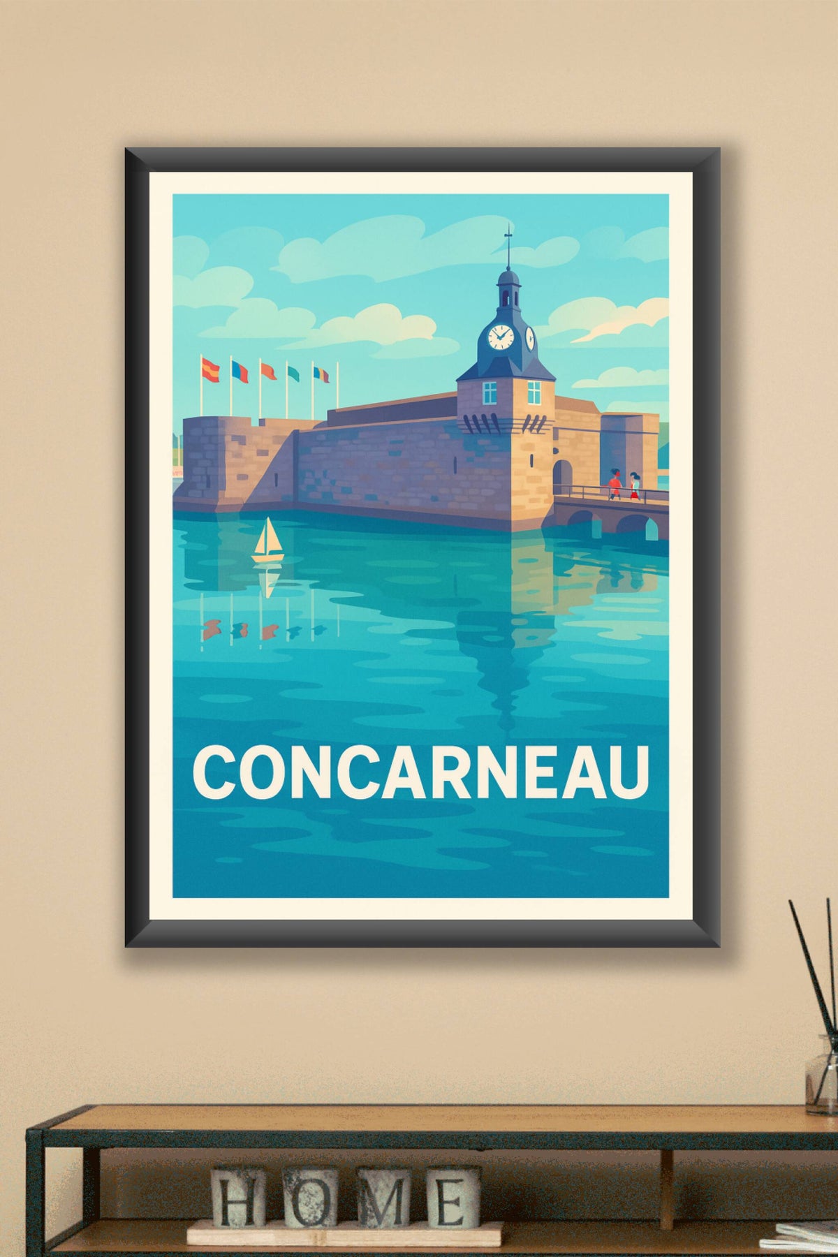 Affiche Concarneau — Charme intemporel du port historique · poster d'art de Concarneau