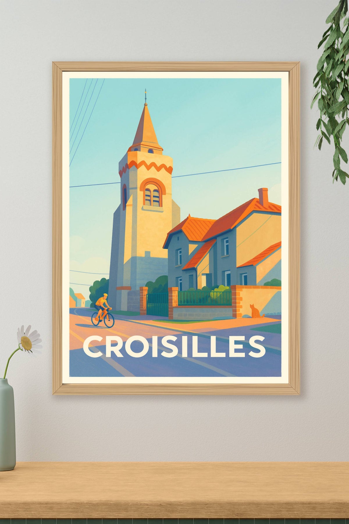 Affiche Croisilles — Sérénité au cœur du village · poster d'art de Croisilles